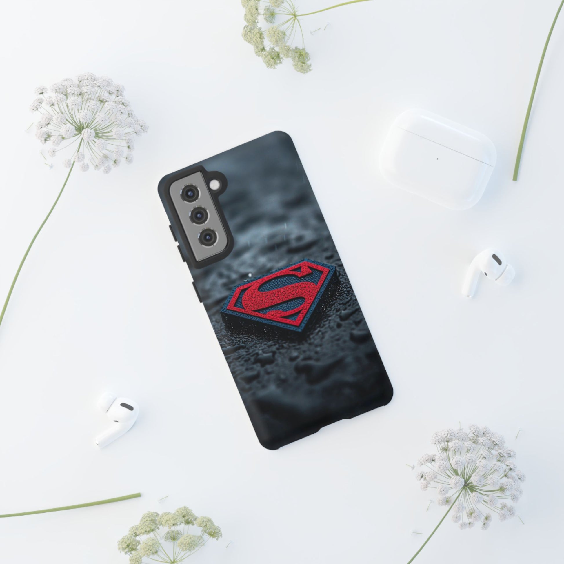Superman Logo Tough Cases for iPhones, Samsung, and Pixel