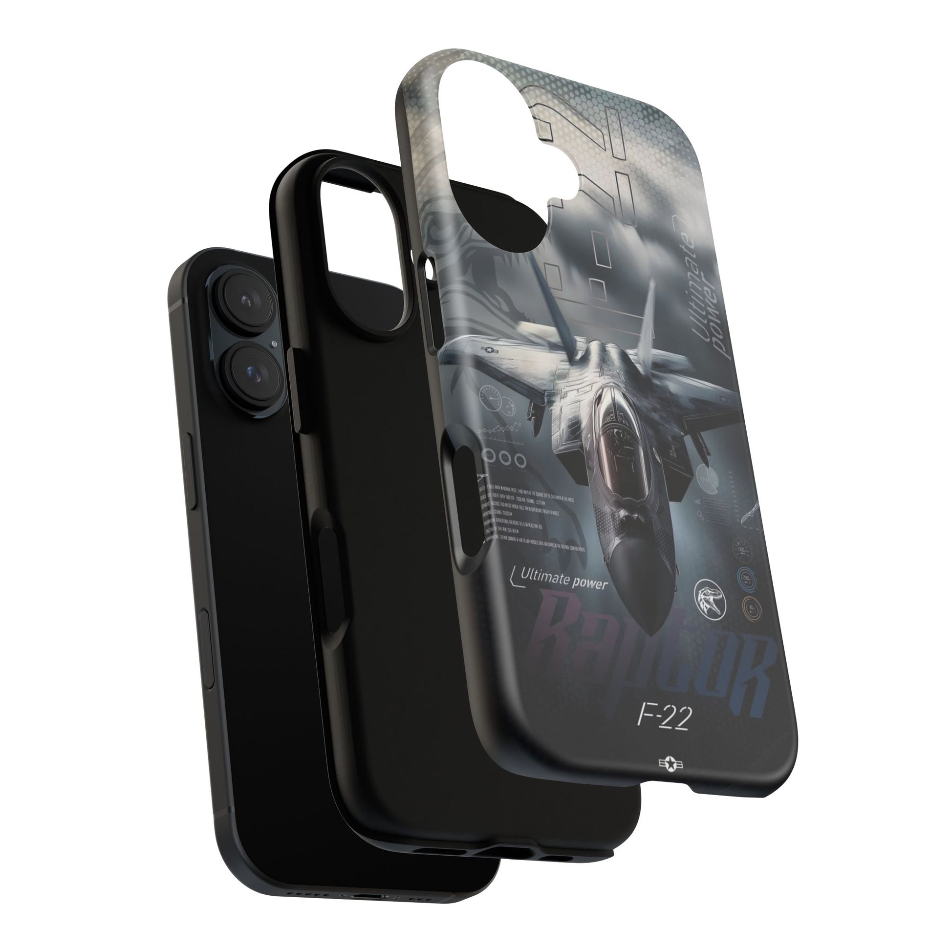 F-22 Raptor Fighter Jet Tough Cases for iPhones, Samsung, and Pixel