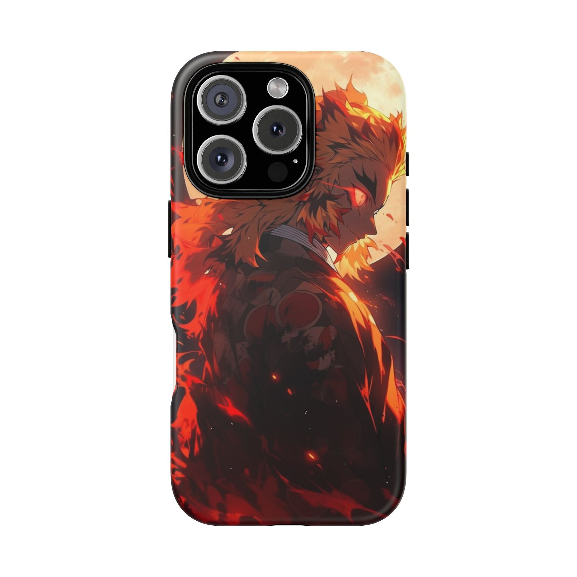 Demon Sl;ayer Rengoku Anime Phone Case, Tough Cases for iPhones, Samsung, and Pixel