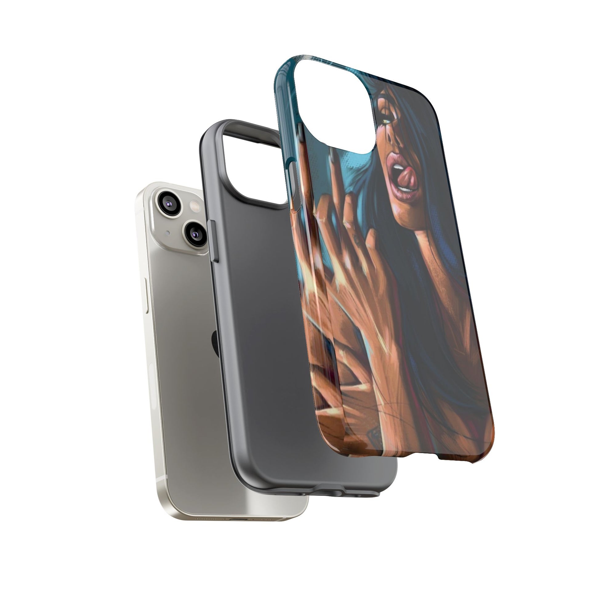 Tough Girl Theme Urban Design Cases for iPhones, Samsung, and Pixel
