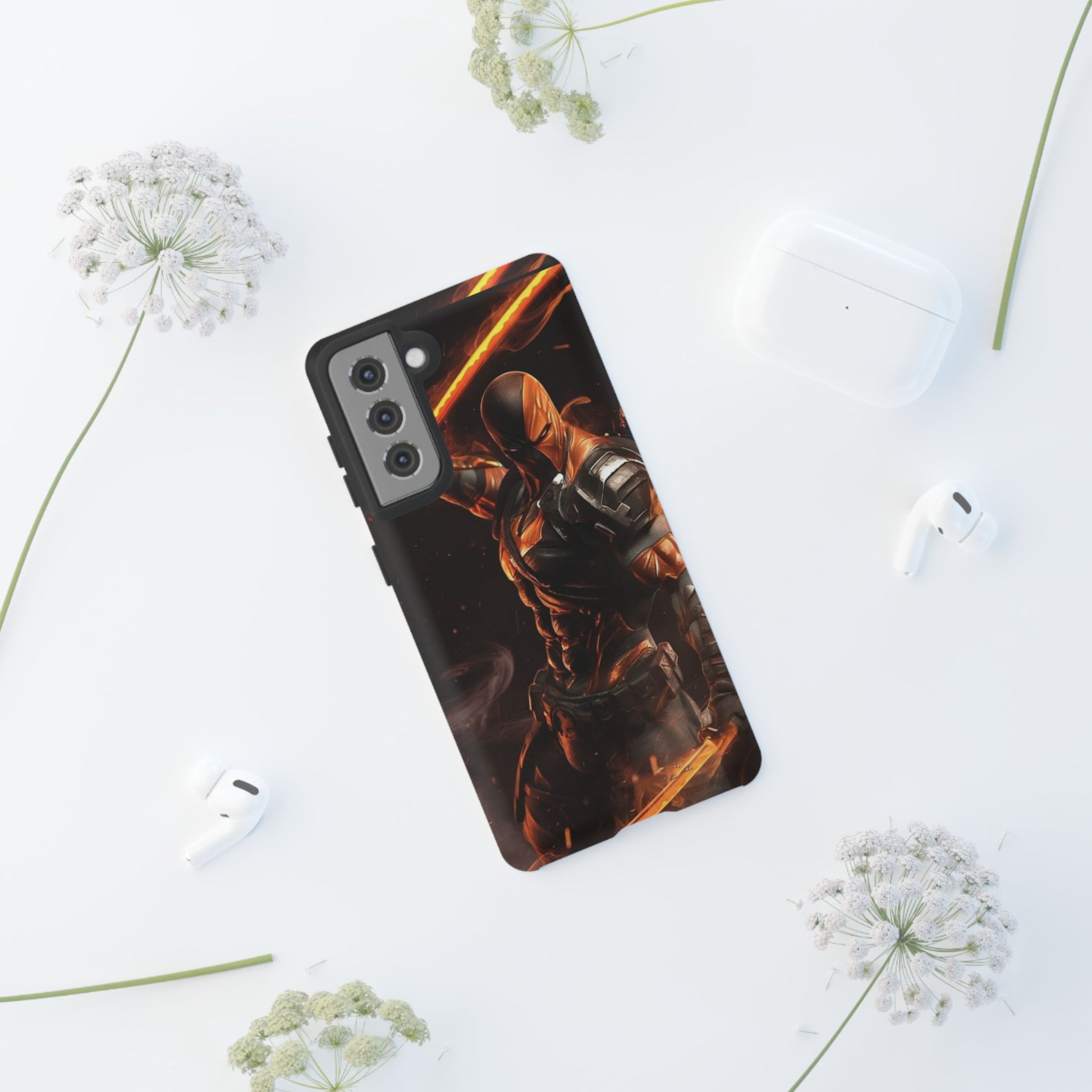 DC Comics Death Stroke Tough Cases for iPhones, Samsung, and Pixel