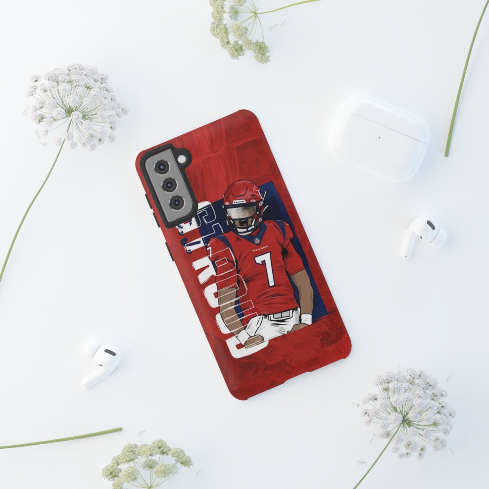 Houston Texans Football CJ Stroud Tough Cases for iPhones, Samsung, and Pixel