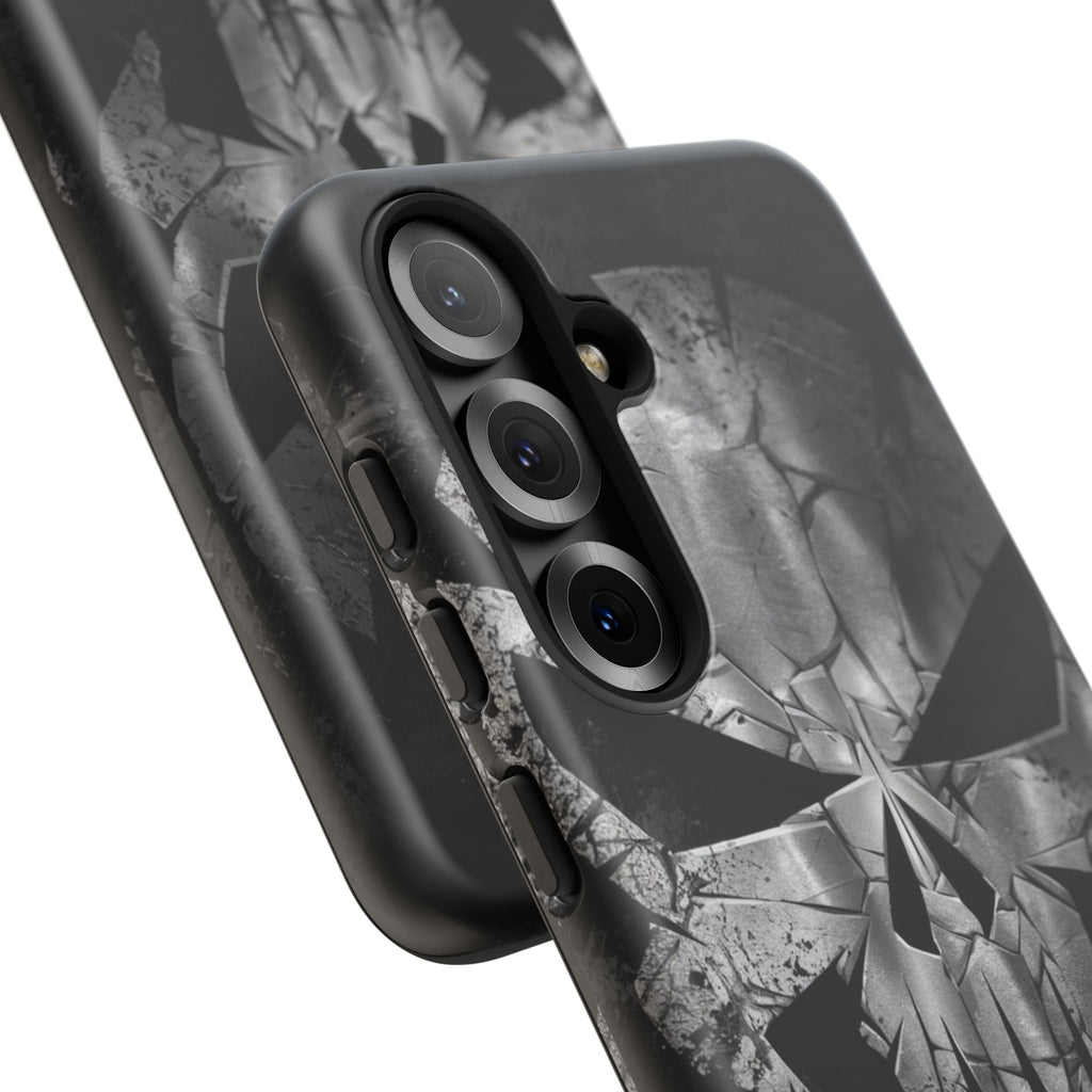 The Punisher Logo Art Tough Cases for iPhones, Samsung, and Pixel