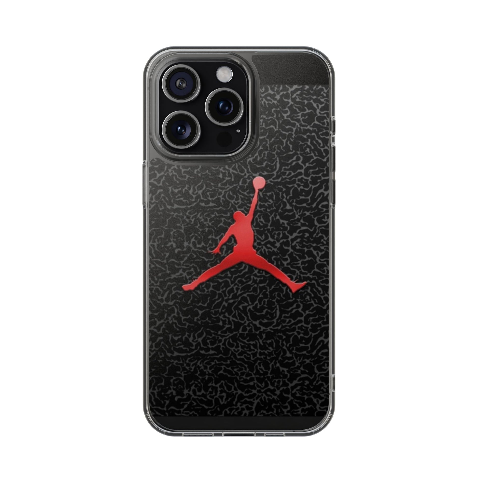 Jump Man Basketball style  Clear Phone Cover
