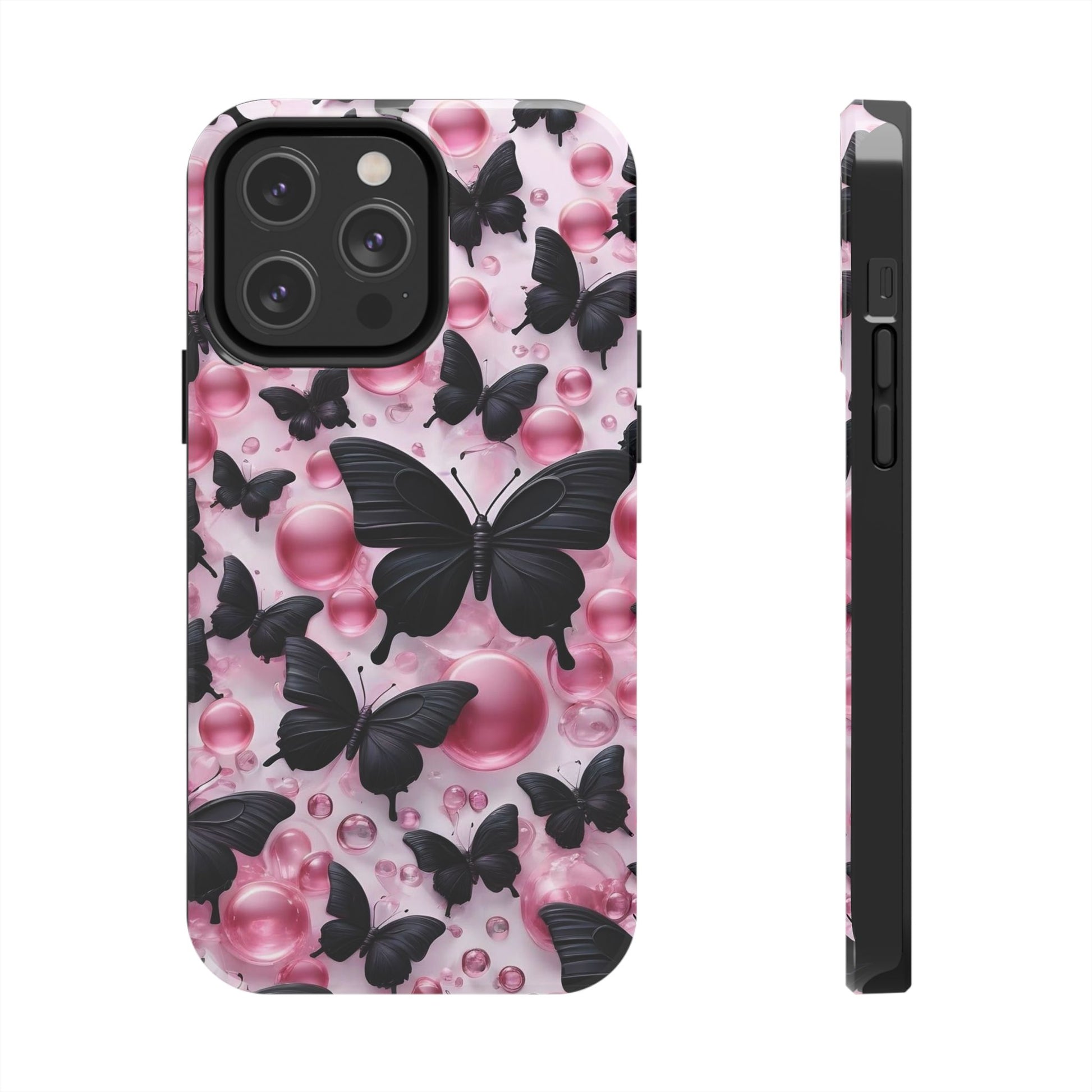 Pearls and Butterflies Theme Phone Cases for iPhones & Samsung Phones