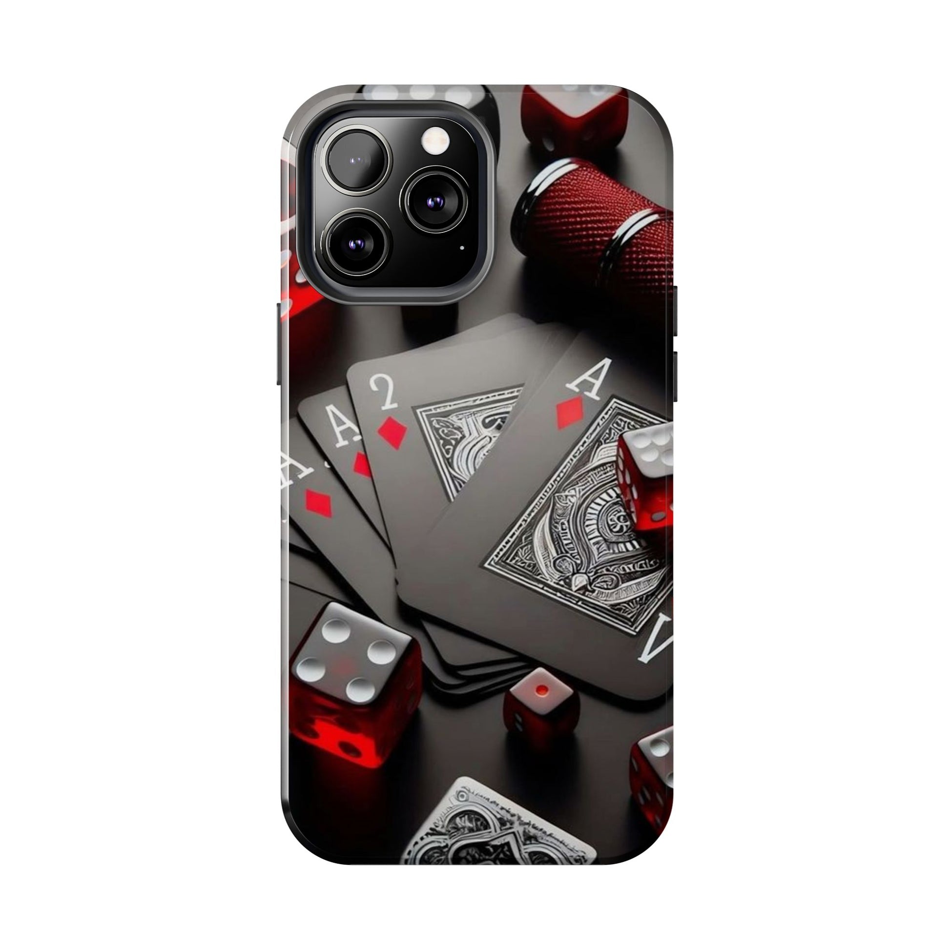 Casino Cards, Dice, and Chips Theme Phone Cases for Iphones & Samsung Phones