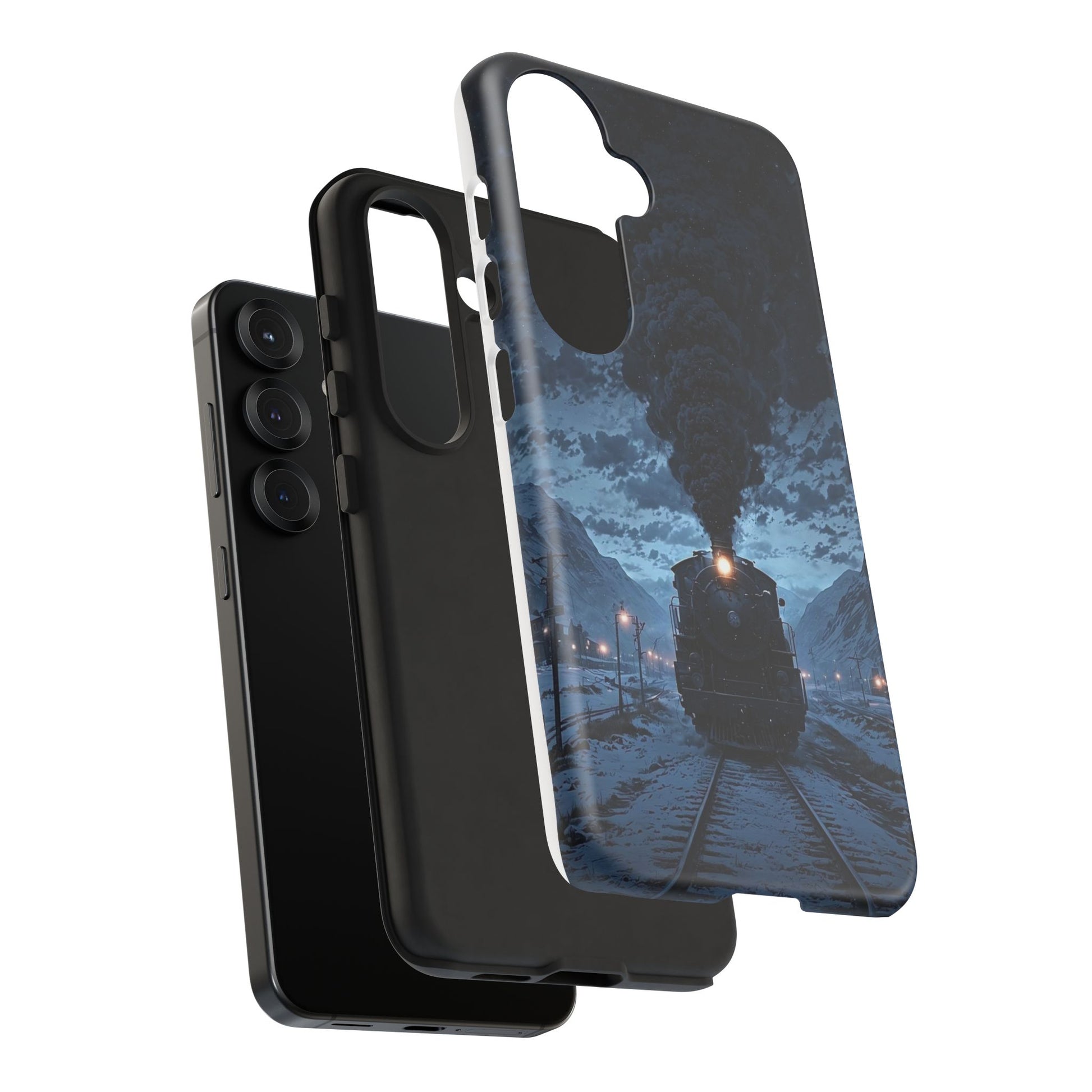 Steam Engine Train Themed Tough Cases for iPhones, Samsung, and Pixel