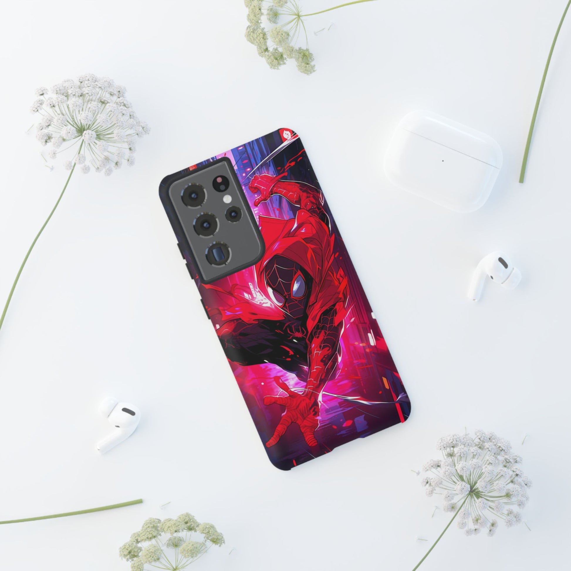 Miles Morales Spiderman Phone Case, Tough Cases for iPhones, Samsung, and Pixel