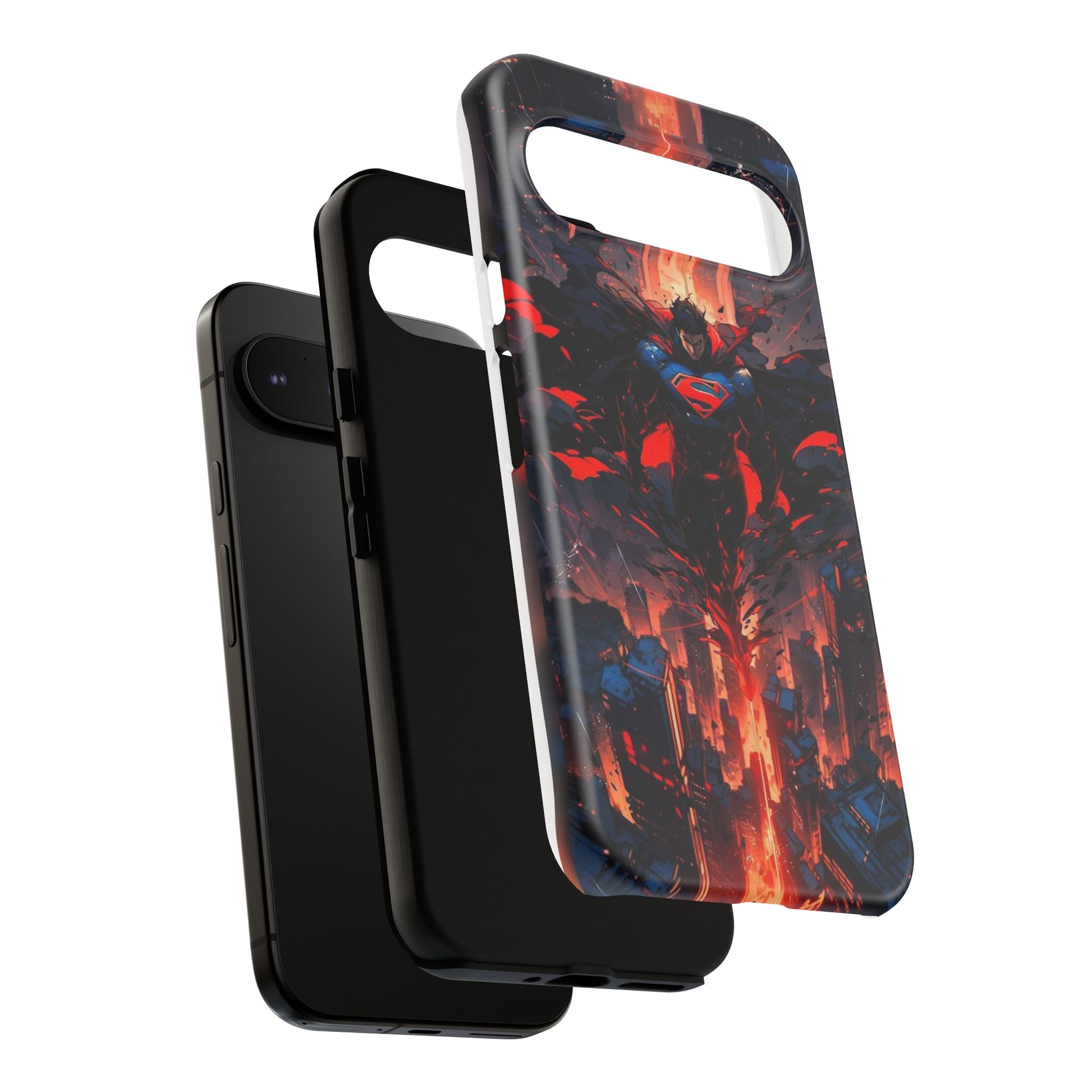 Anime Superman Tough Cases for iPhones, Samsung, and Pixel