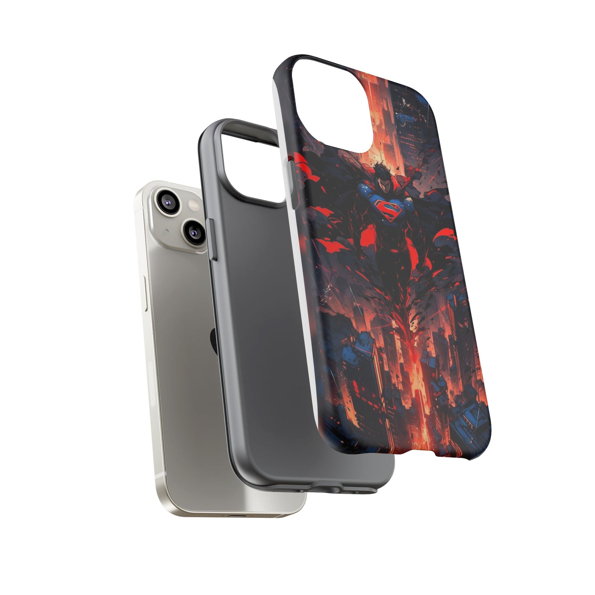 Anime Superman Tough Cases for iPhones, Samsung, and Pixel