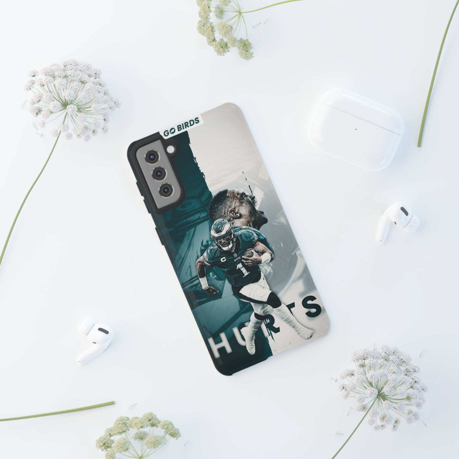 Jalen Hurts Eagles Football Tough Cases for iPhones, Samsung, and Pixel