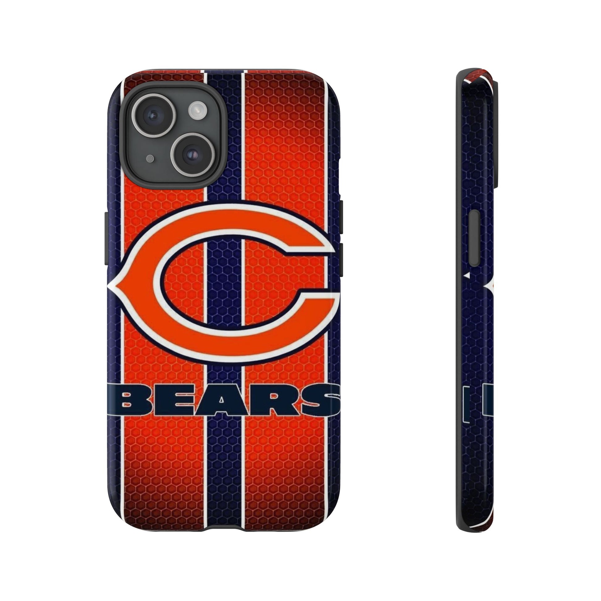Chicago Bears Stripes Football Phone Case, Tough Cases for iPhones, Samsung, and Pixel