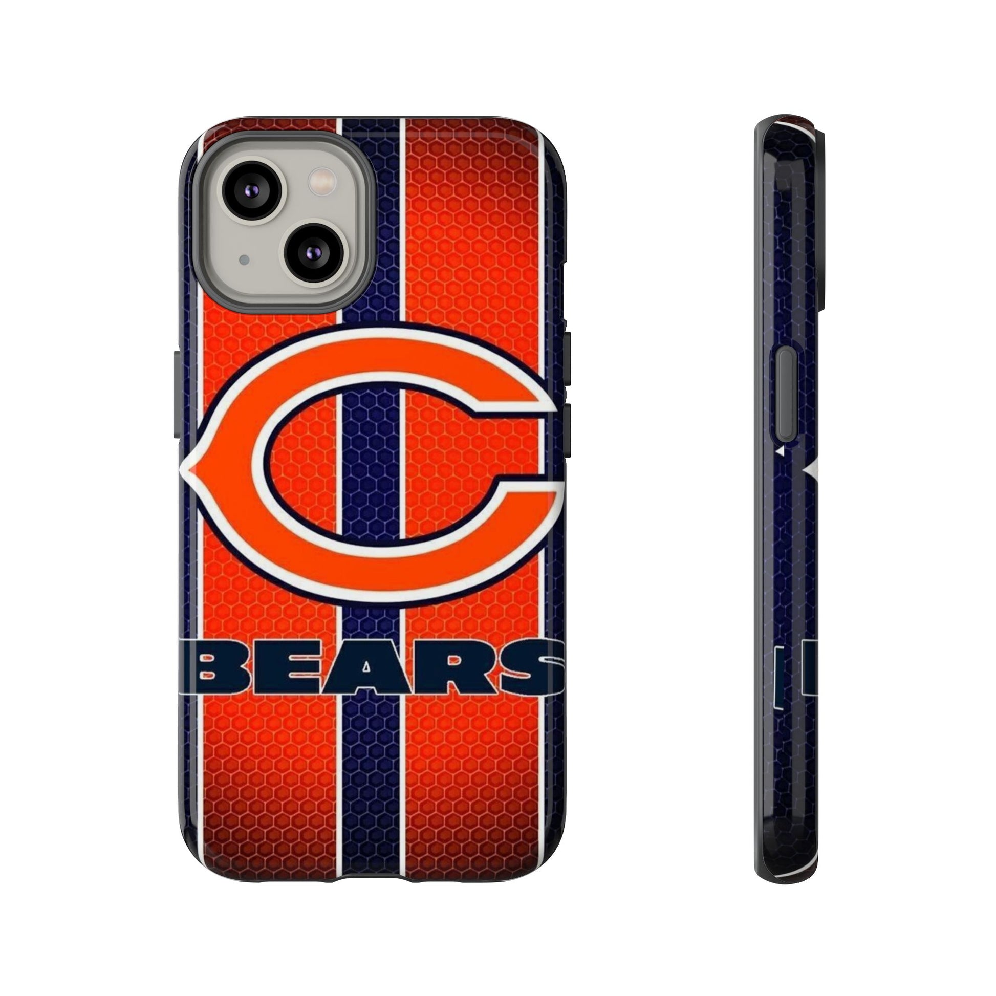 Chicago Bears Stripes Football Phone Case, Tough Cases for iPhones, Samsung, and Pixel
