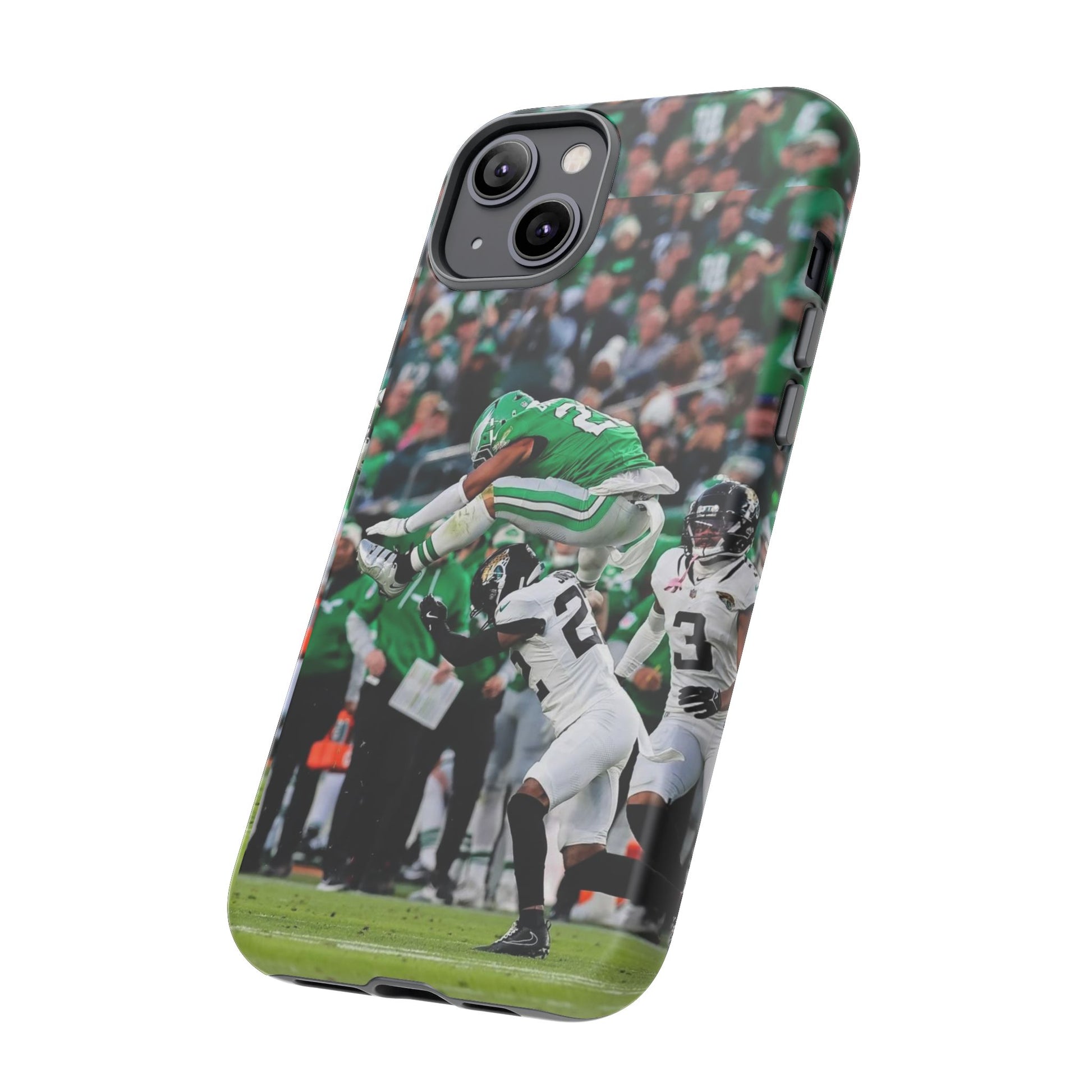 Saquon Barkley The Huddle Eagles Football Tough Cases for iPhones, Samsung, and Pixel