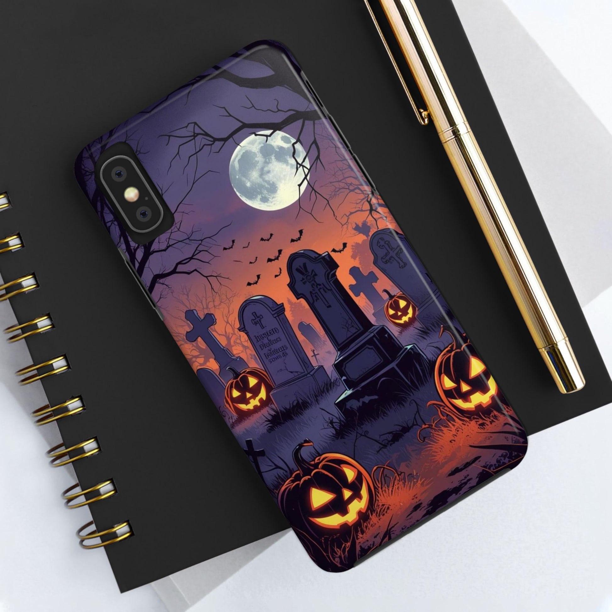 Graveyard Halloween Theme Phone Cases for iPhones & Samsung Phones
