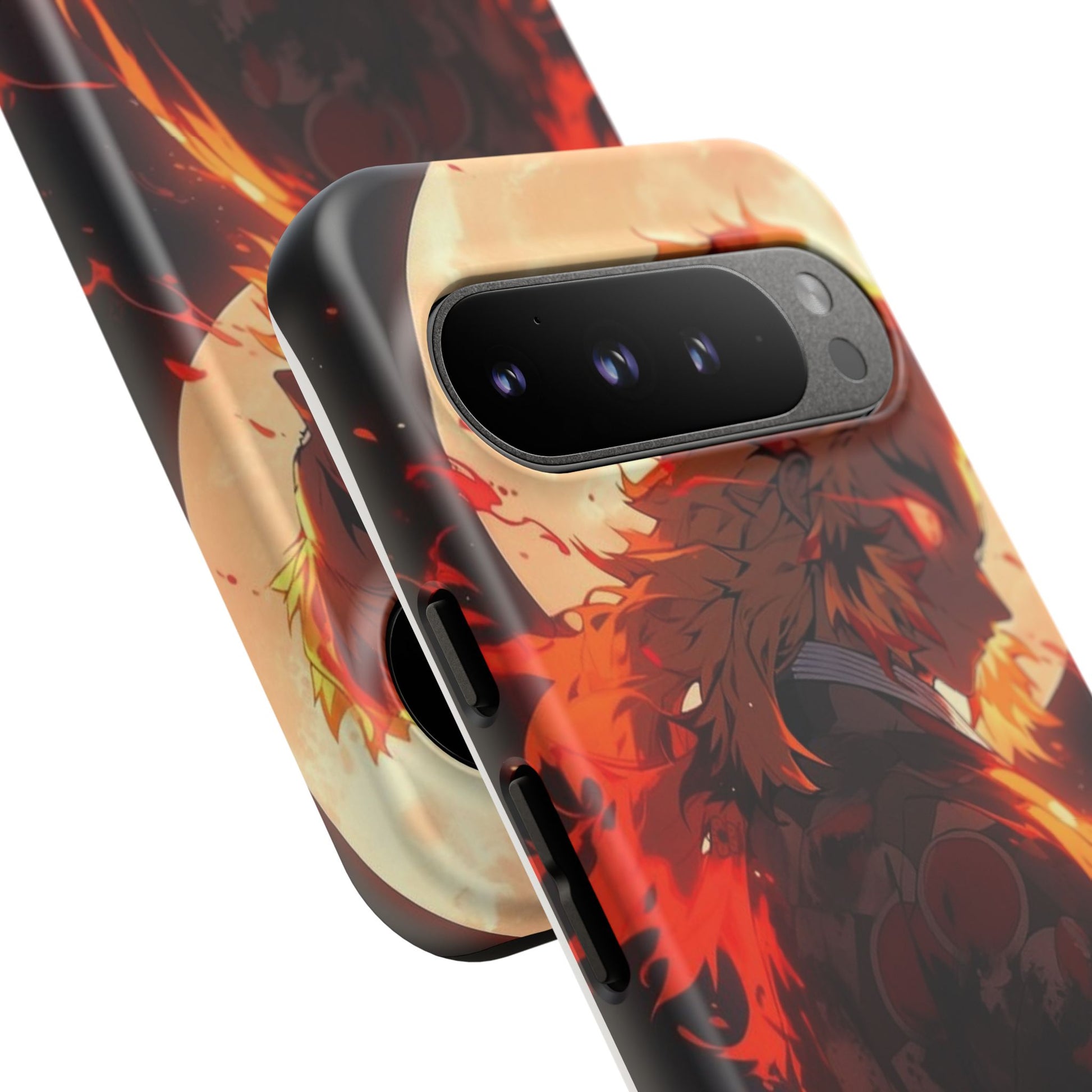 Demon Sl;ayer Rengoku Anime Phone Case, Tough Cases for iPhones, Samsung, and Pixel