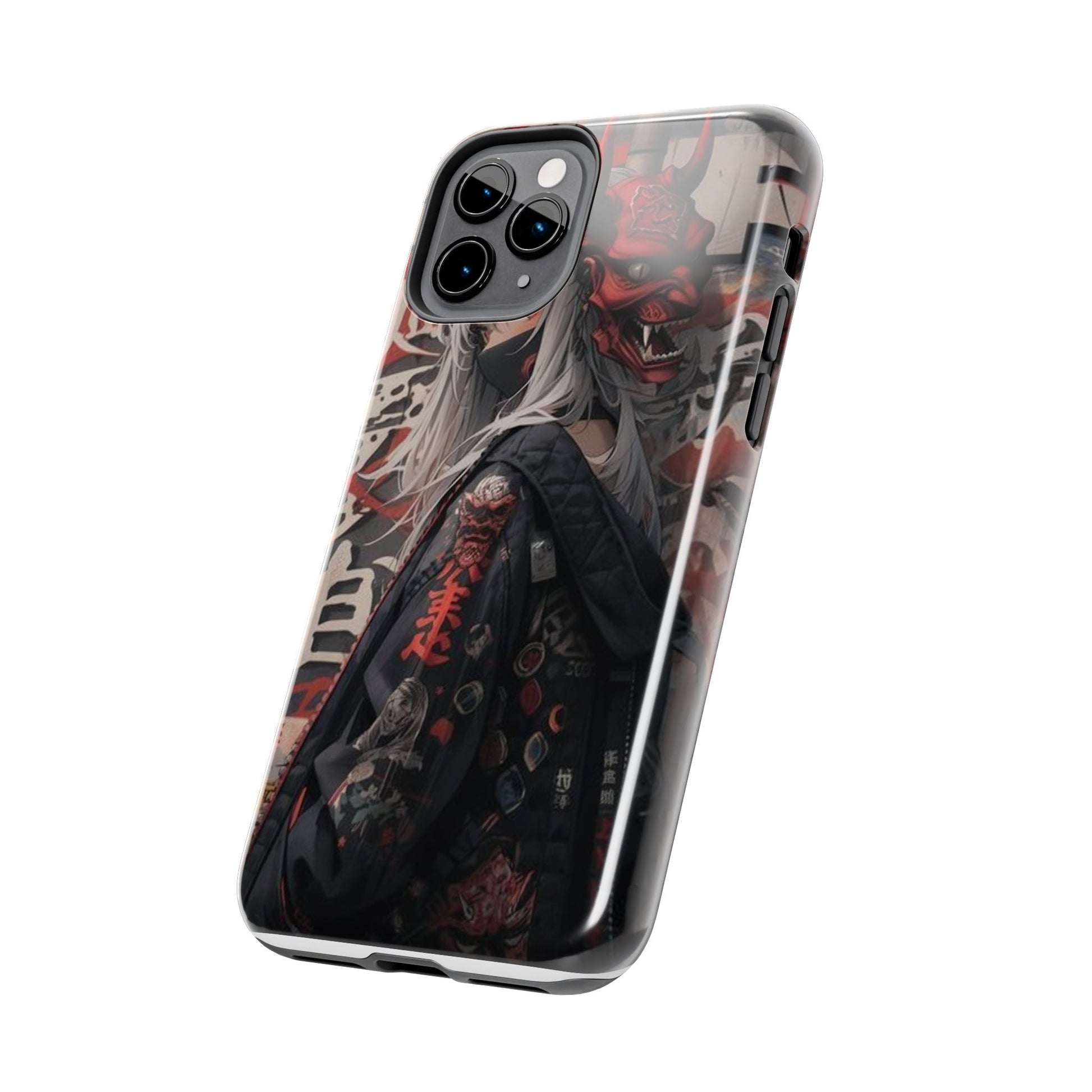 Anime Kabuki Mask Theme Phone Cases for Iphones & Samsung Durable