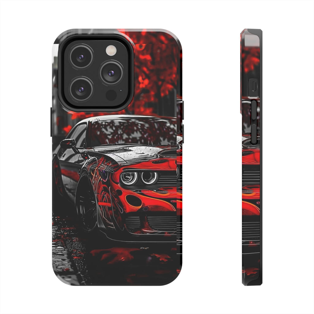Fire Red Hell Cat Challenger Phone Cases for Iphones & Samsung Phones