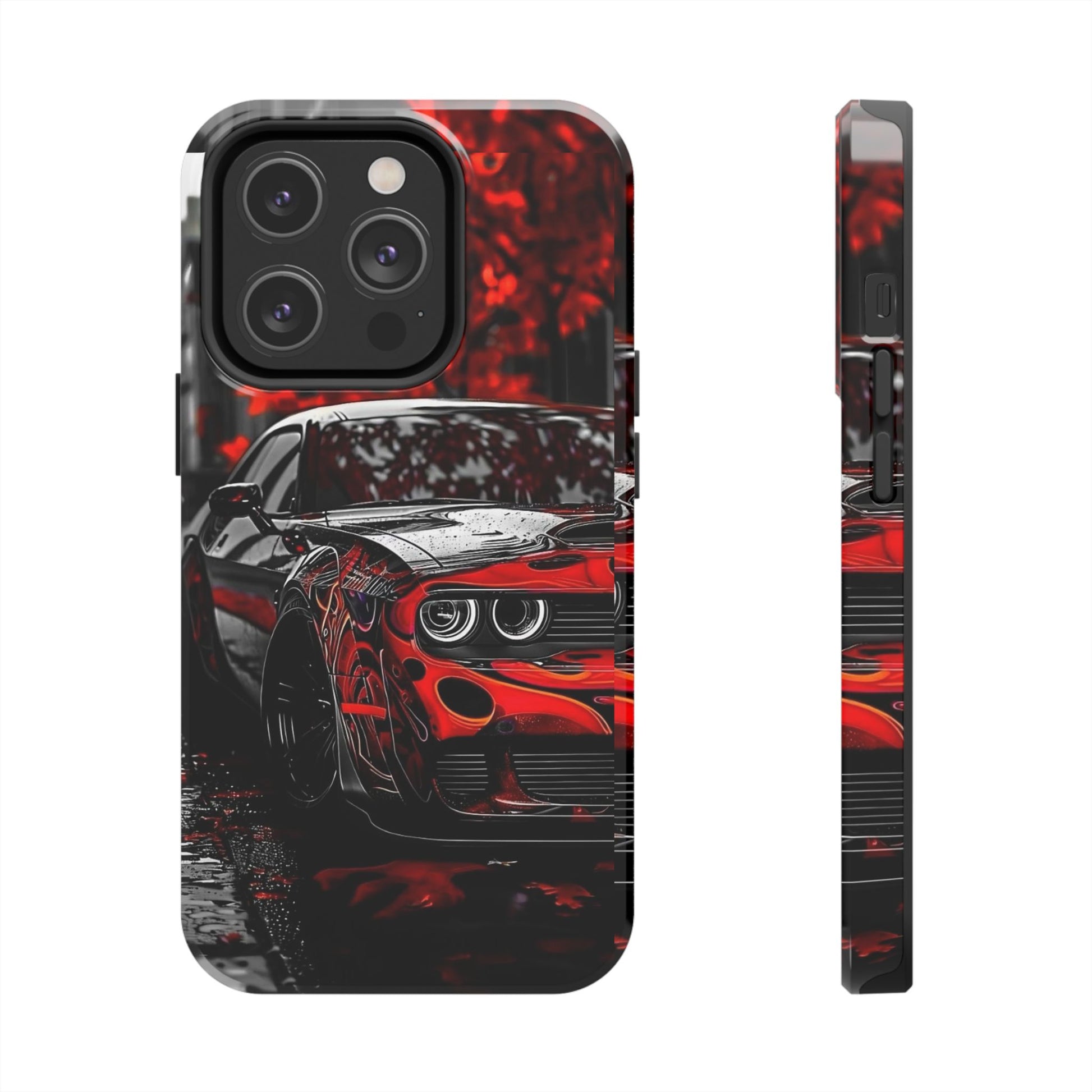 Fire Red Hell Cat Challenger Phone Cases for Iphones & Samsung Phones