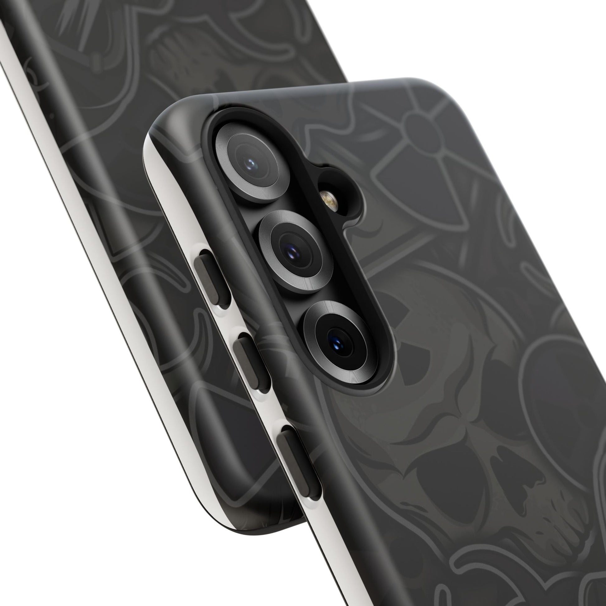 Tough Cases Phone Case, Edgy Skull Design Phone Cover, Gothic Cell Phone Shell