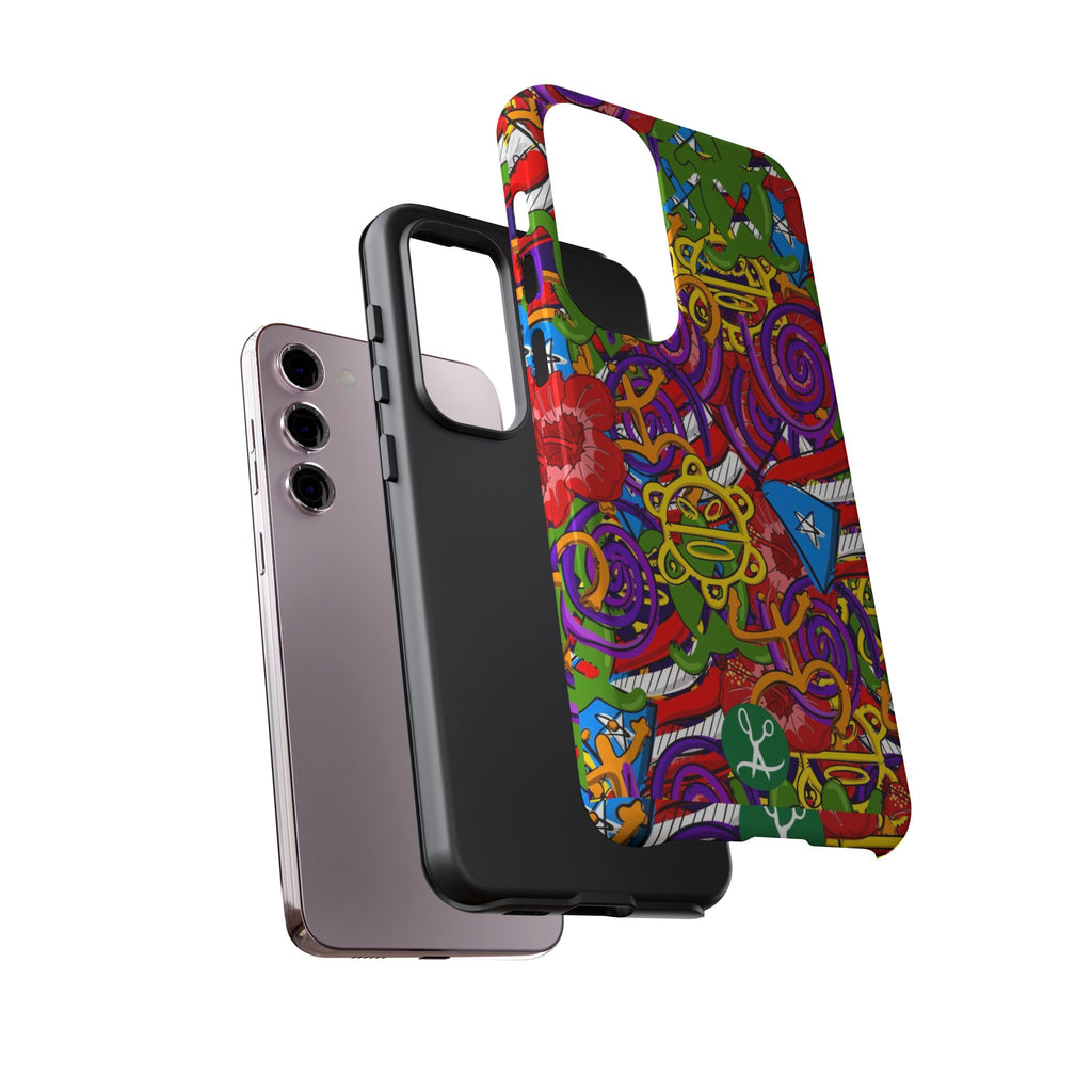 Puerto Rico Taino Tribal Art Tough Cases for iPhones, Samsung, and Pixel