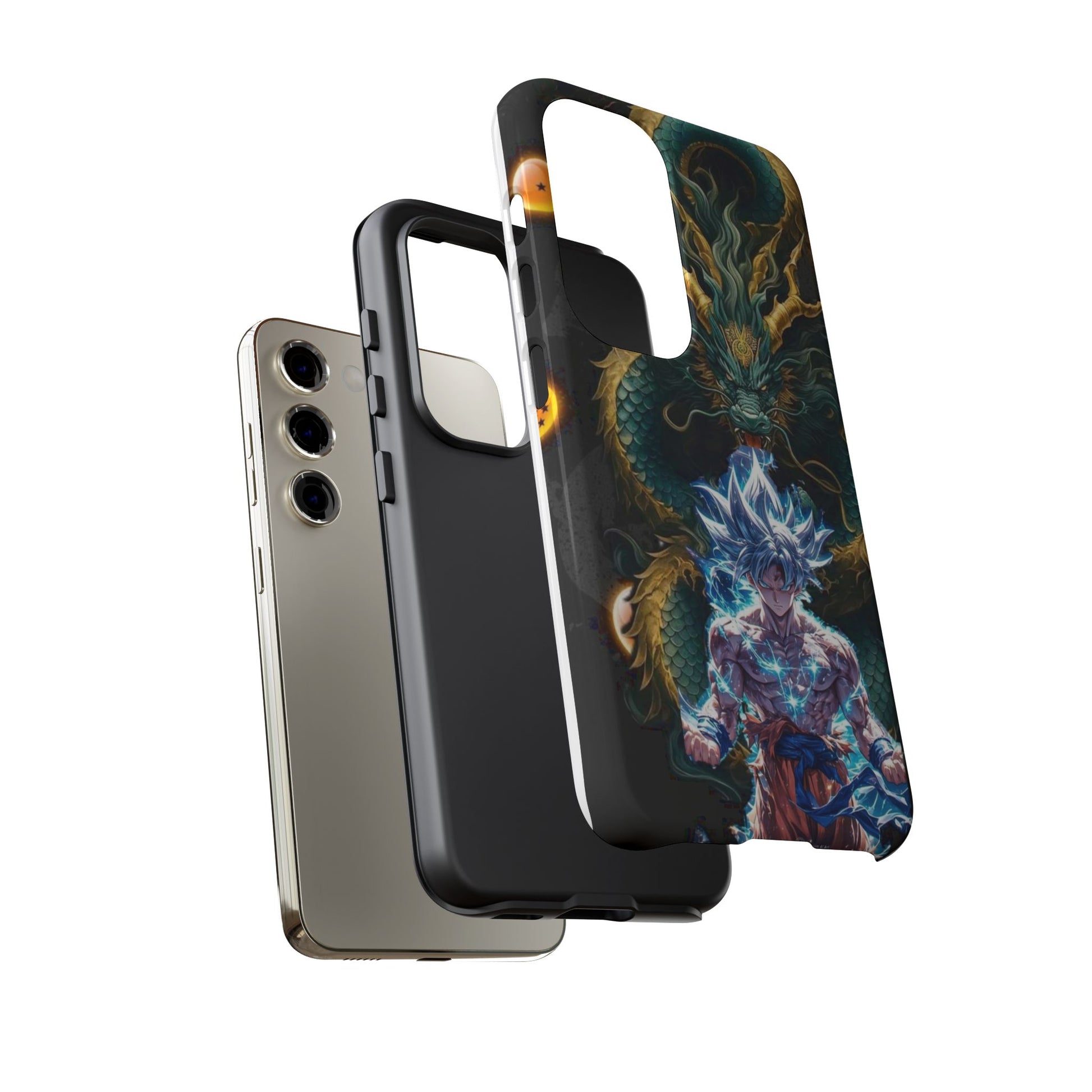 Anime Goku x Shenron Dragonball Z Tough Cases for iPhones, Samsung, and Pixel
