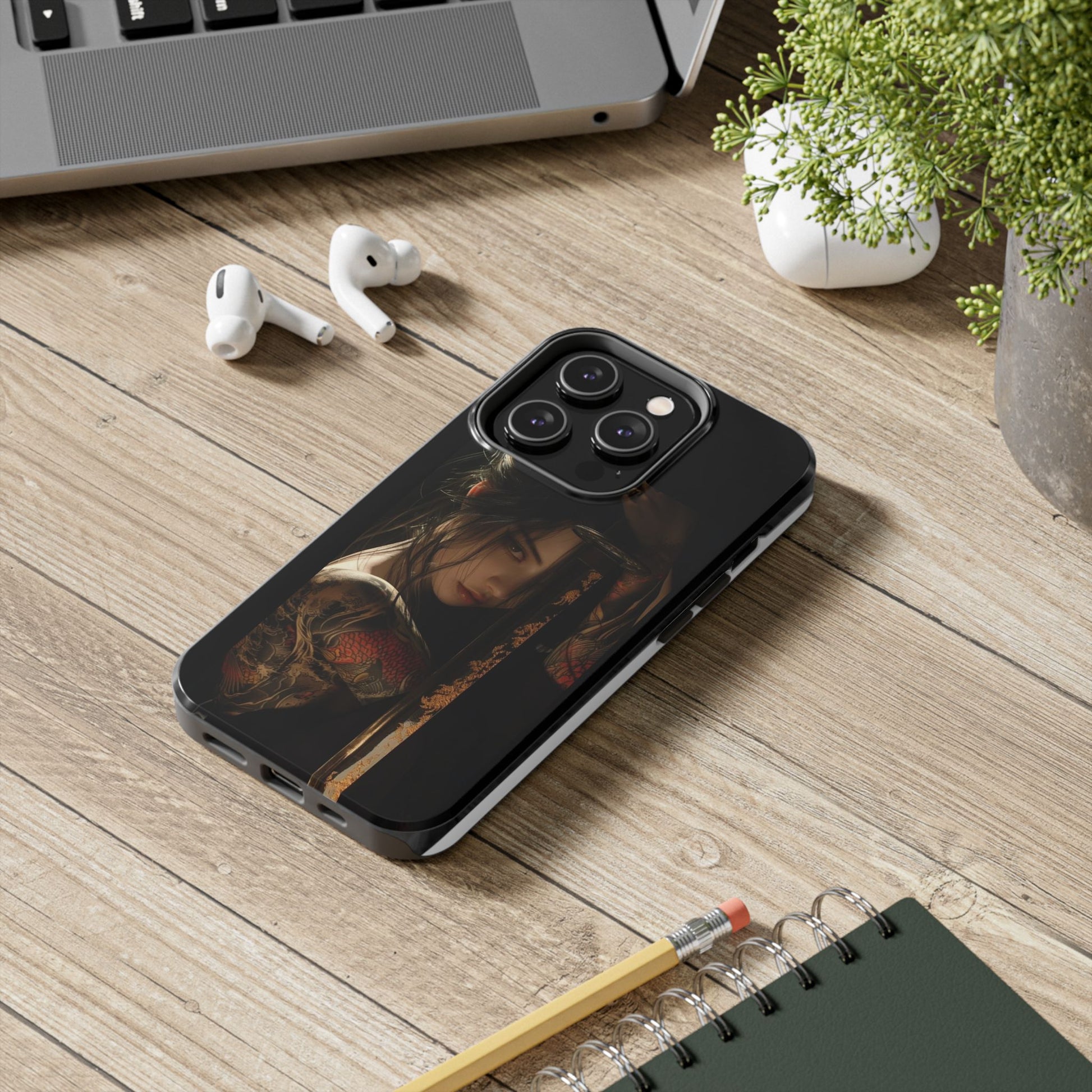 Samurai Female Warrior Design Phone Cases for iPhone & Samsung Galaxy Phones