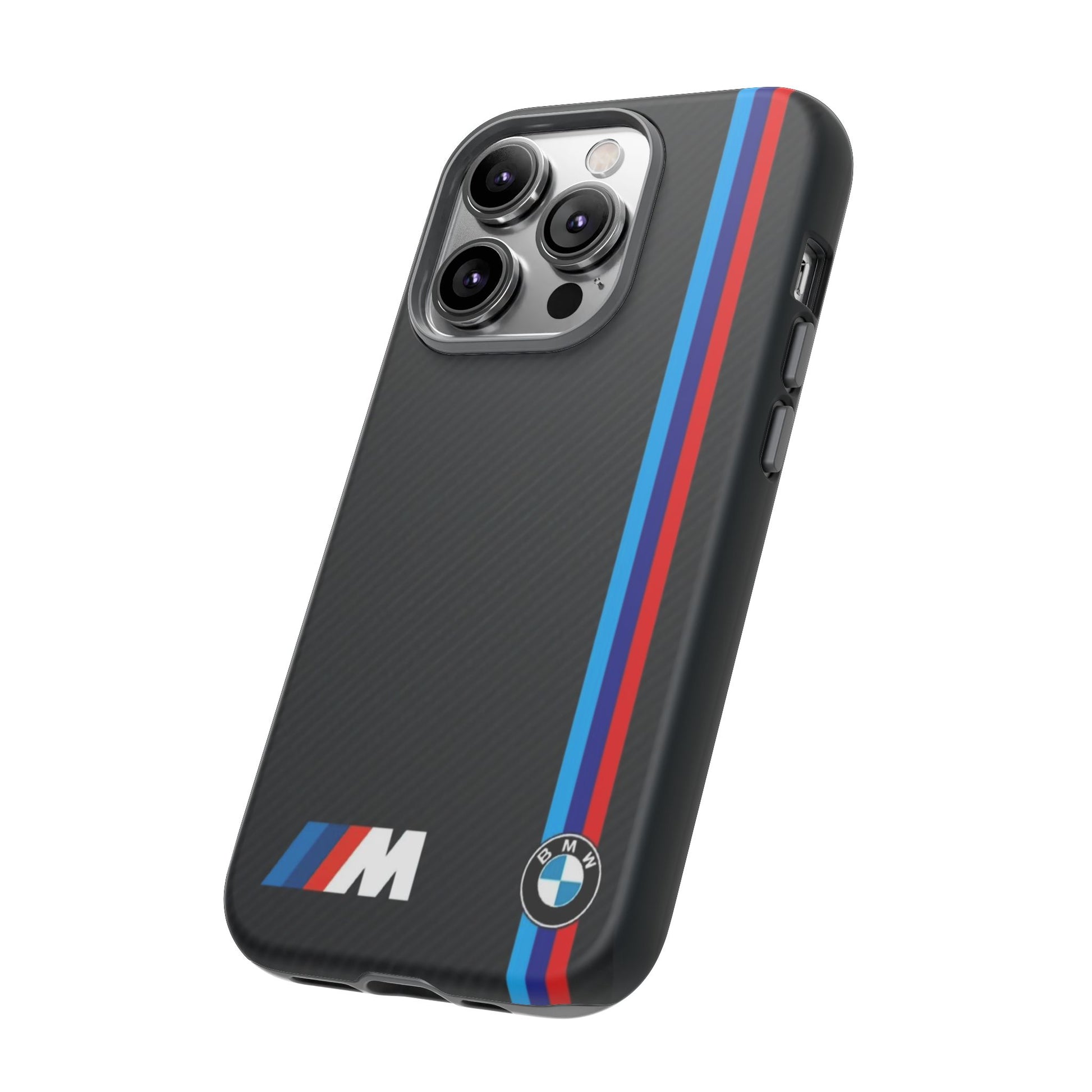 BMW M Stripes Carbon Fiber Design Tough Cases for iPhones, Samsung, and Pixel