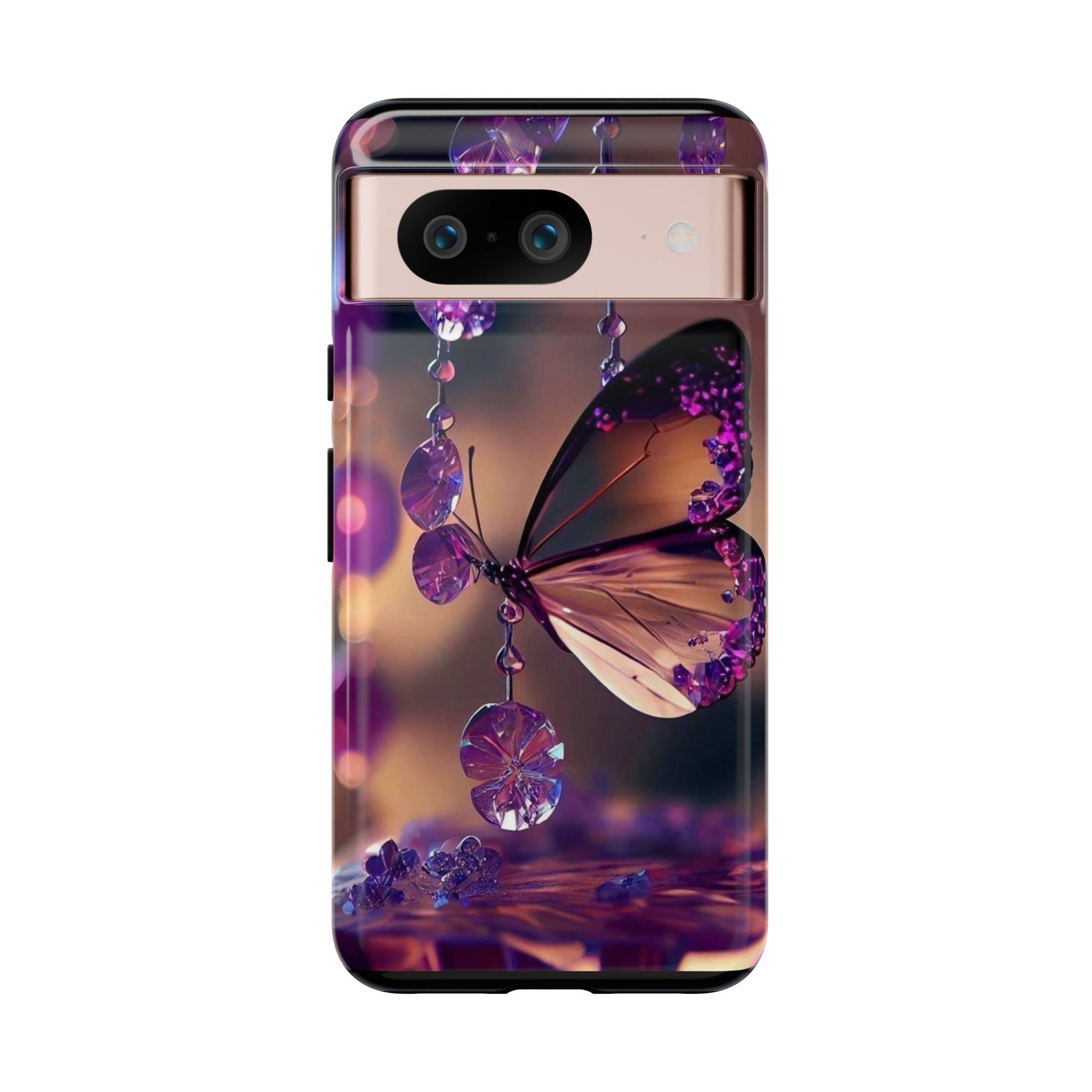 Purple Butterfly Tough Cases for iPhones, Samsung, and Pixel