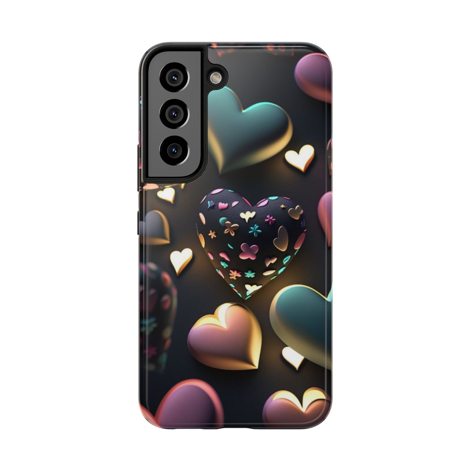 Floating Hearts Themed Tough Phone Cases for Iphones & Samsung Phones