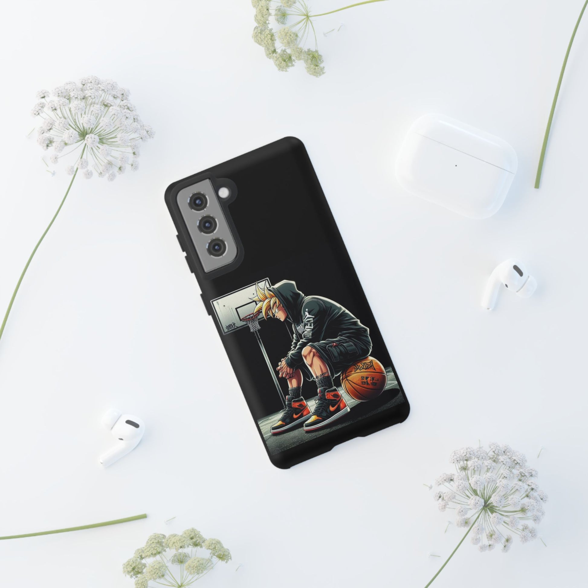 Son Goku Basketball Tough Cases for iPhones, Samsung, and Pixel