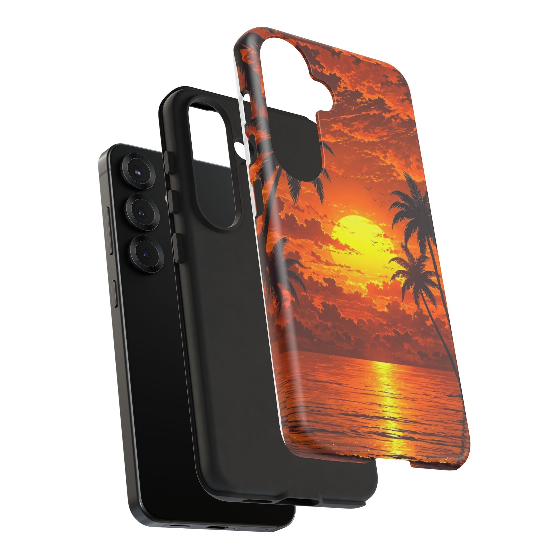 Beautiful Beach Sunset Tough Cases for iPhones, Samsung, and Pixel