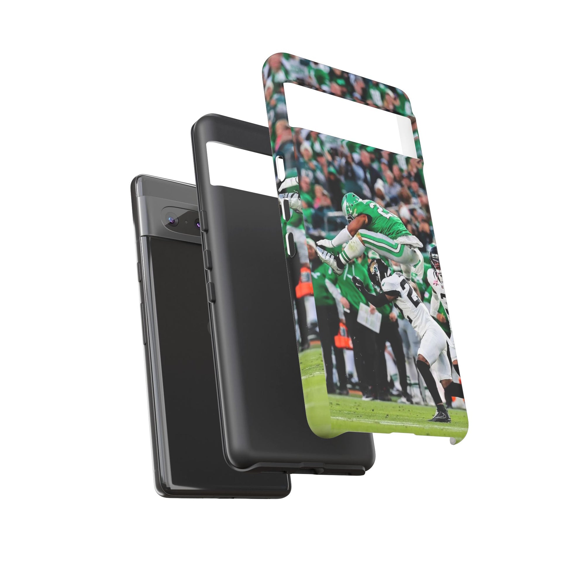 Saquon Barkley The Huddle Eagles Football Tough Cases for iPhones, Samsung, and Pixel