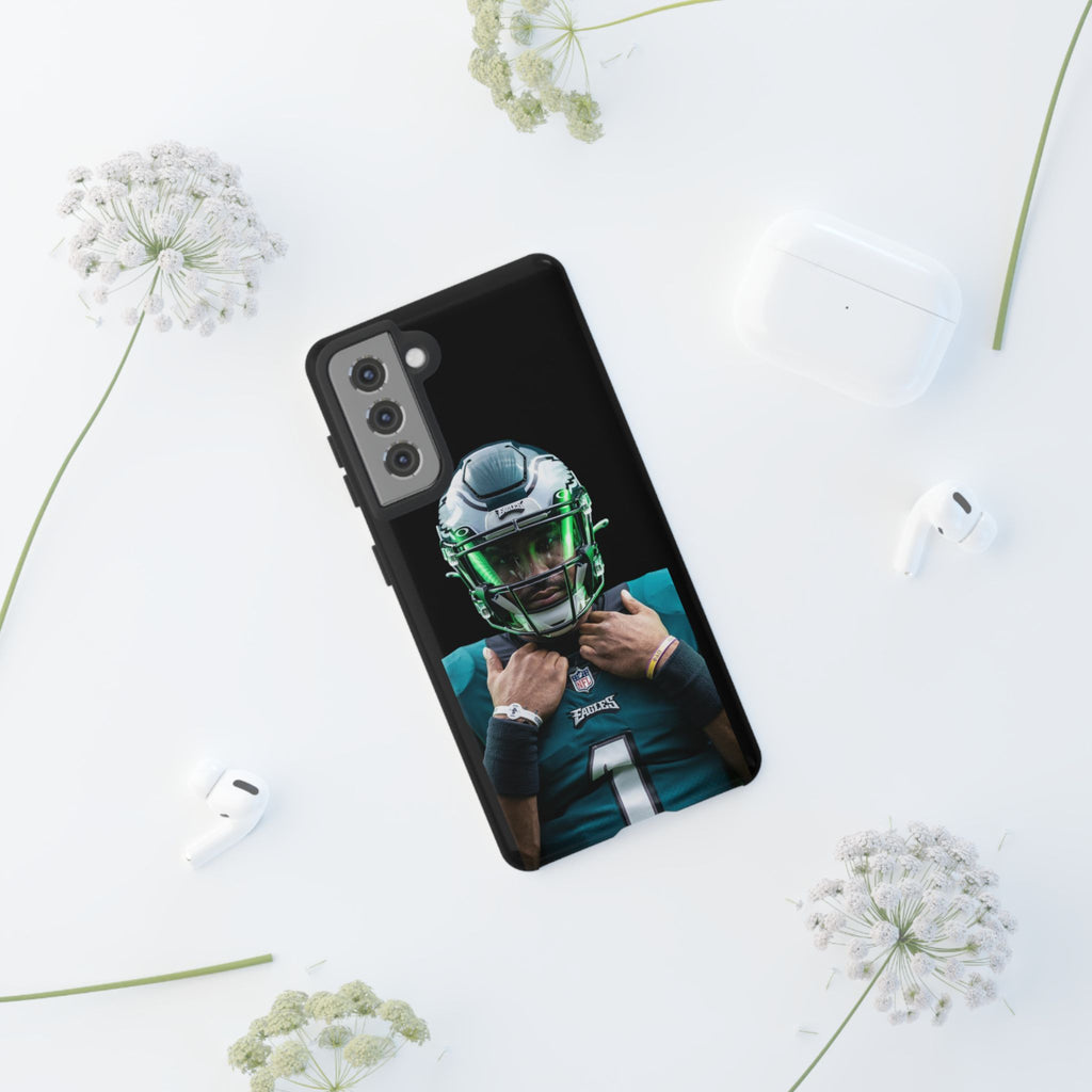Eagles Football Jalen Hurts Tough Cases for iPhones, Samsung, and Pixel
