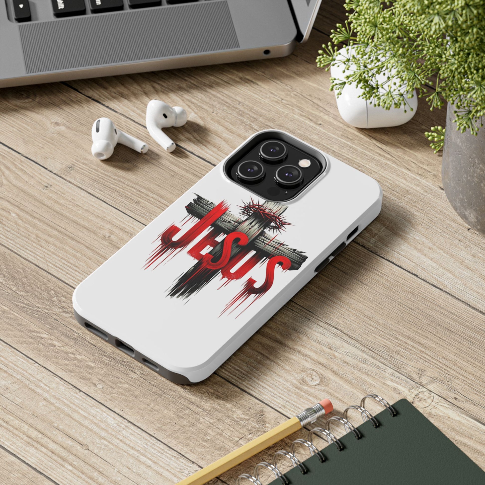 Jesus Cross and Crown Christian Theme Phone Cases for iPhones & Samsung Phones