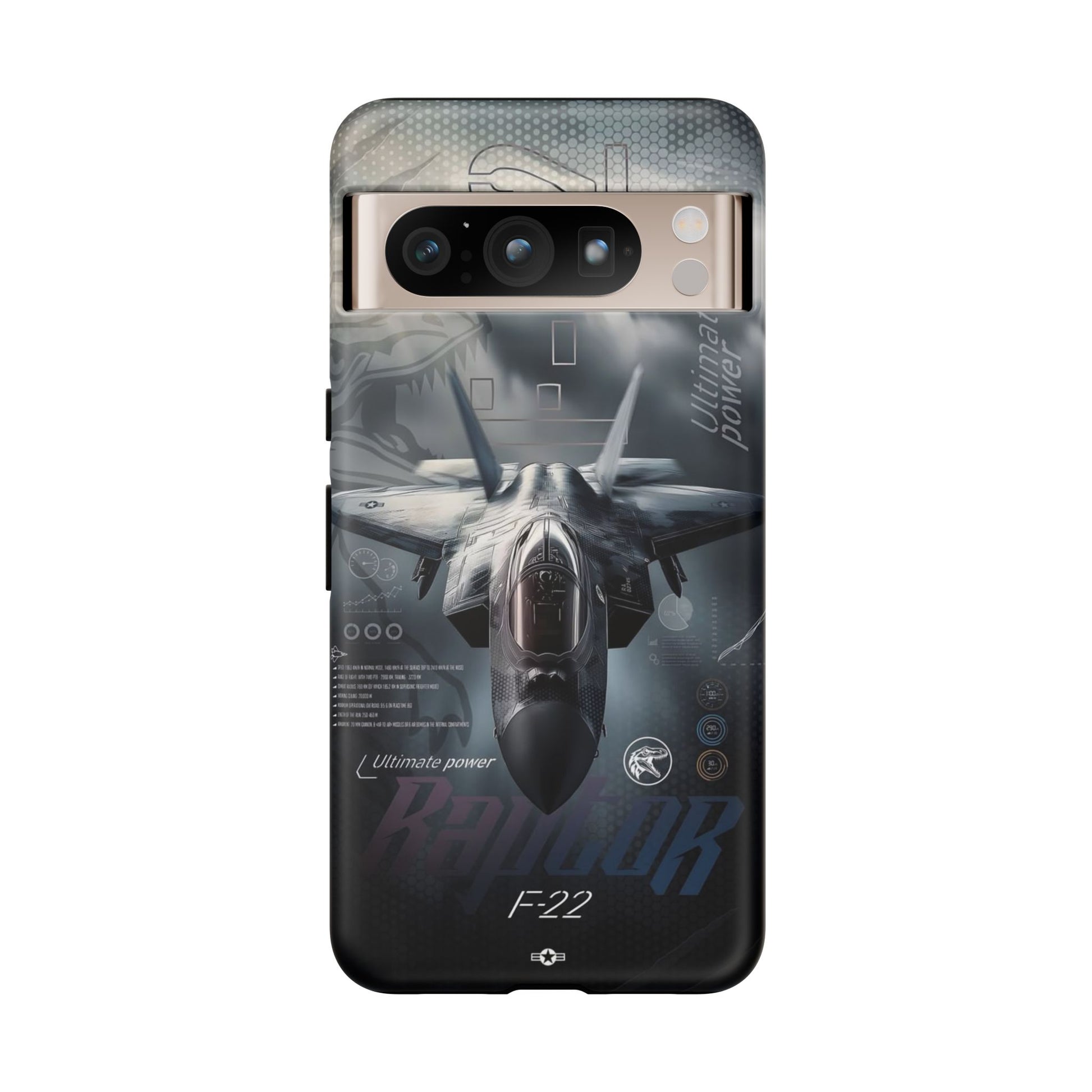 F-22 Raptor Fighter Jet Tough Cases for iPhones, Samsung, and Pixel