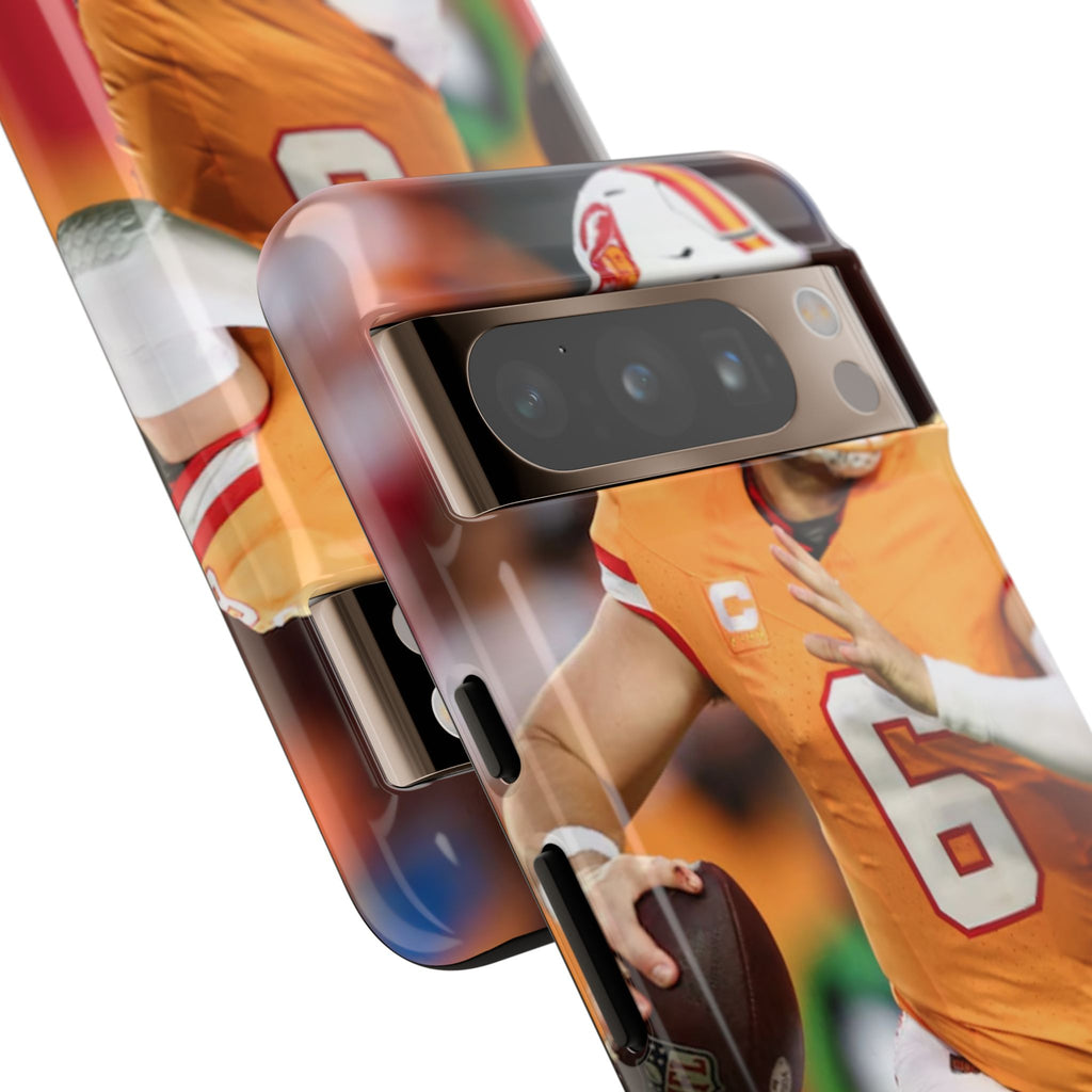 Tampa Bay Buccaneers Baker Mayfield Football Tough Cases for iPhones, Samsung, and Pixel
