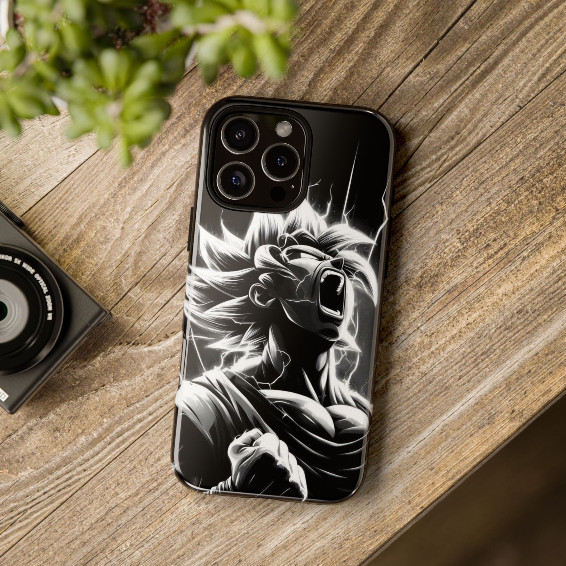 Anime Saiyan Rage Dragon ball Z Tough Cases for iPhones, Samsung, and Pixel