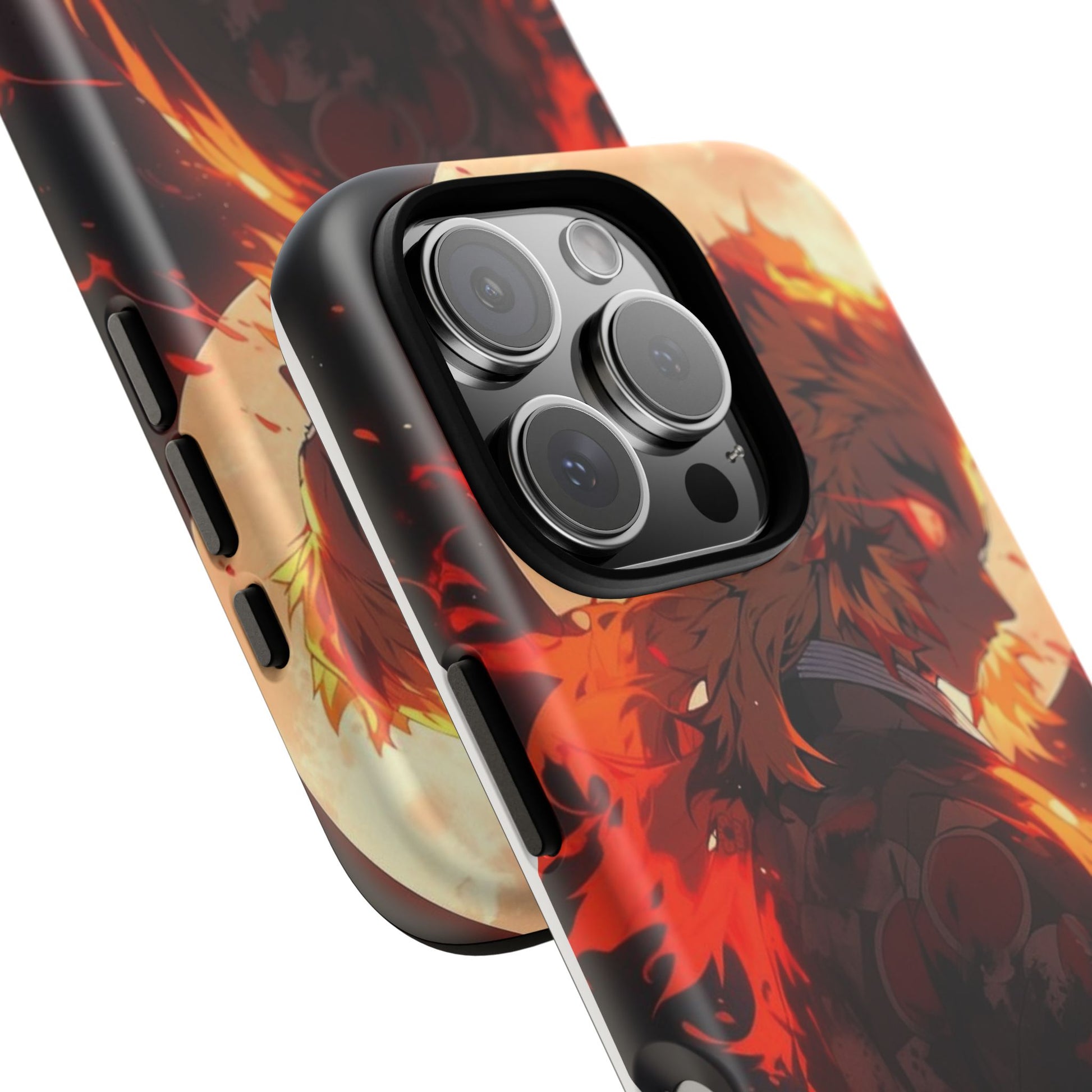 Demon Sl;ayer Rengoku Anime Phone Case, Tough Cases for iPhones, Samsung, and Pixel