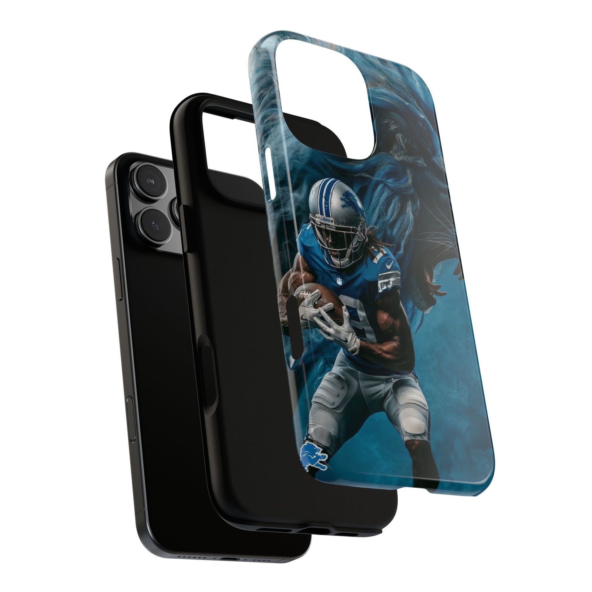 Detroit Lions Player Football Phone Case, Tough Cases for iPhones, Samsung, and Pixel