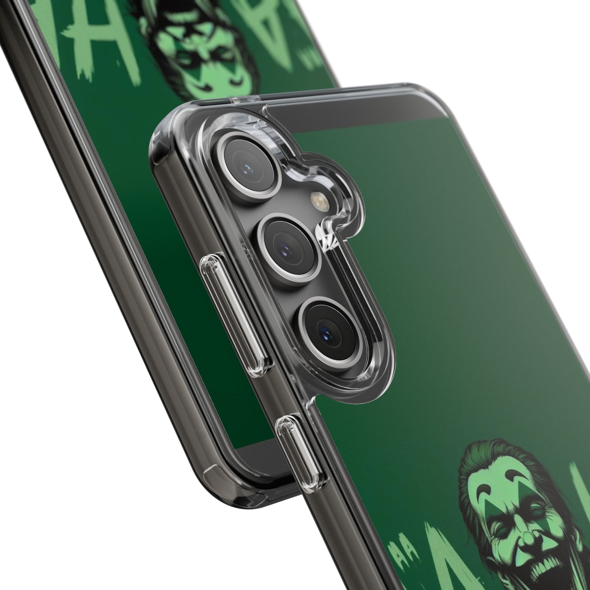 Phone Case, Comic book Inspired Design Joker Hahaha, Clear Phone Cover, Funny