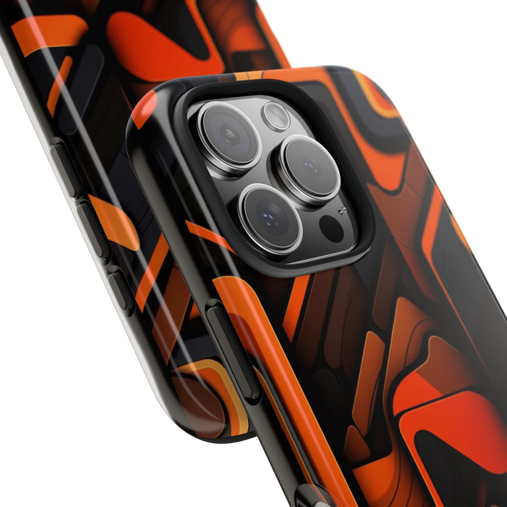 Orange Abstract Art Design Phone Case for Select iPhones & Samsung Galaxy Phones