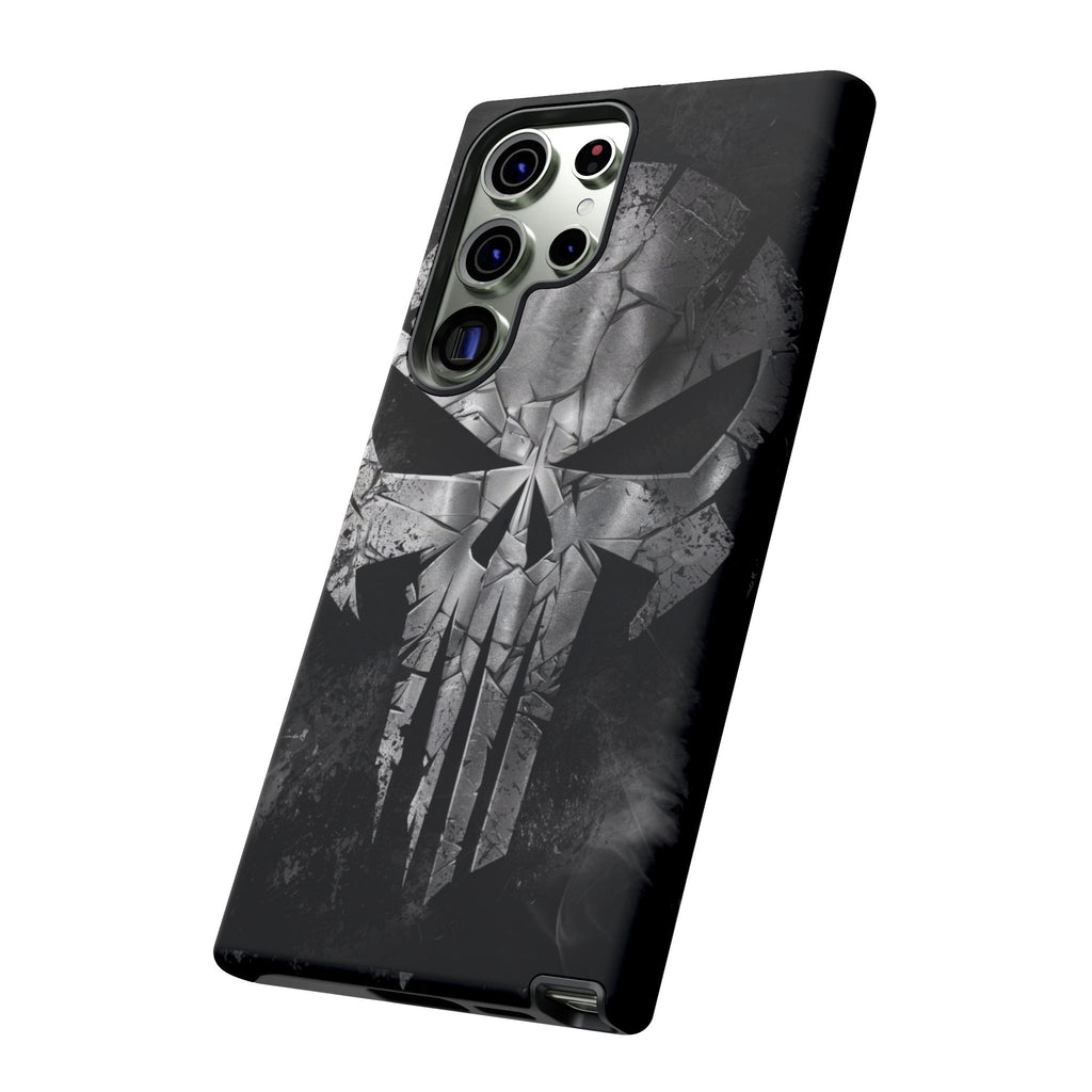 The Punisher Logo Art Tough Cases for iPhones, Samsung, and Pixel