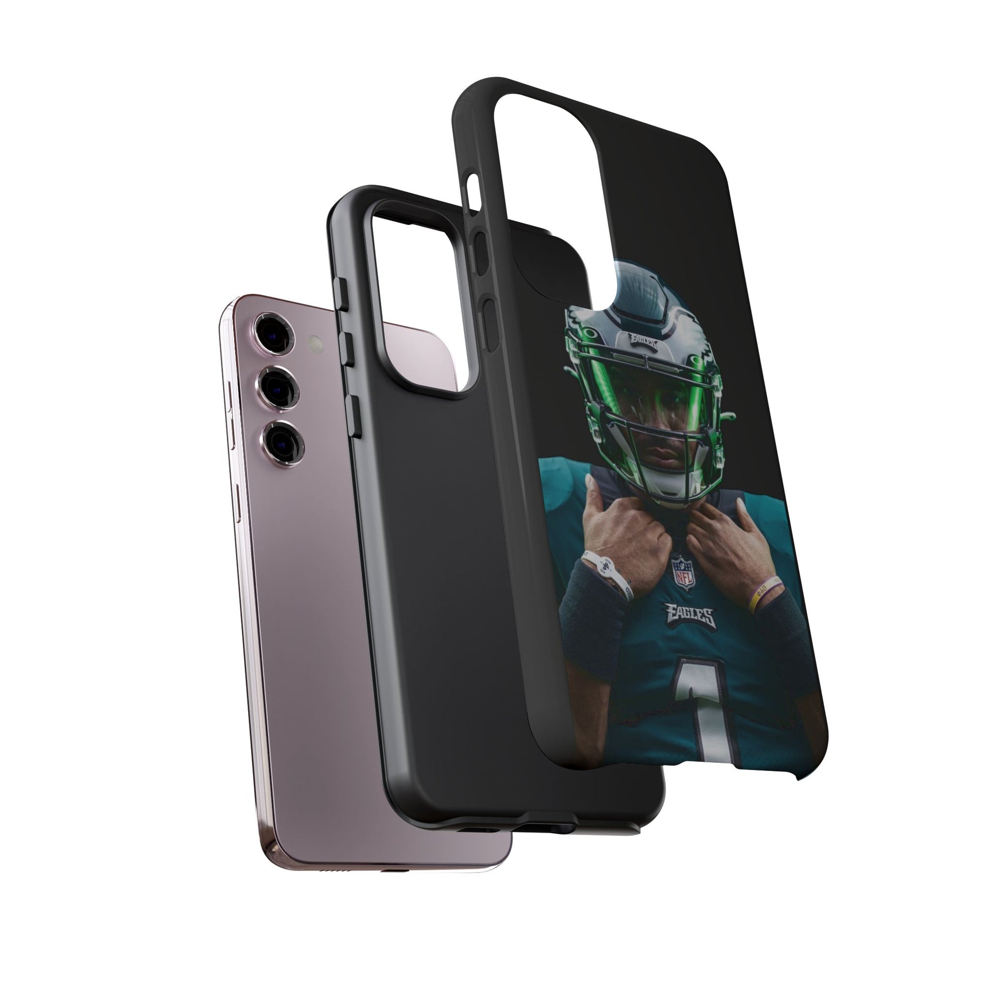 Eagles Football Jalen Hurts Tough Cases for iPhones, Samsung, and Pixel