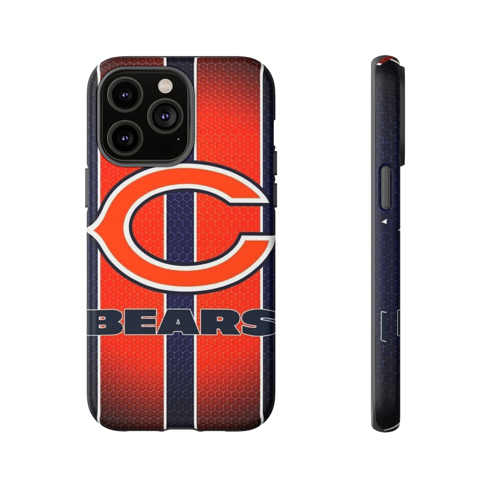 Chicago Bears Stripes Football Phone Case, Tough Cases for iPhones, Samsung, and Pixel