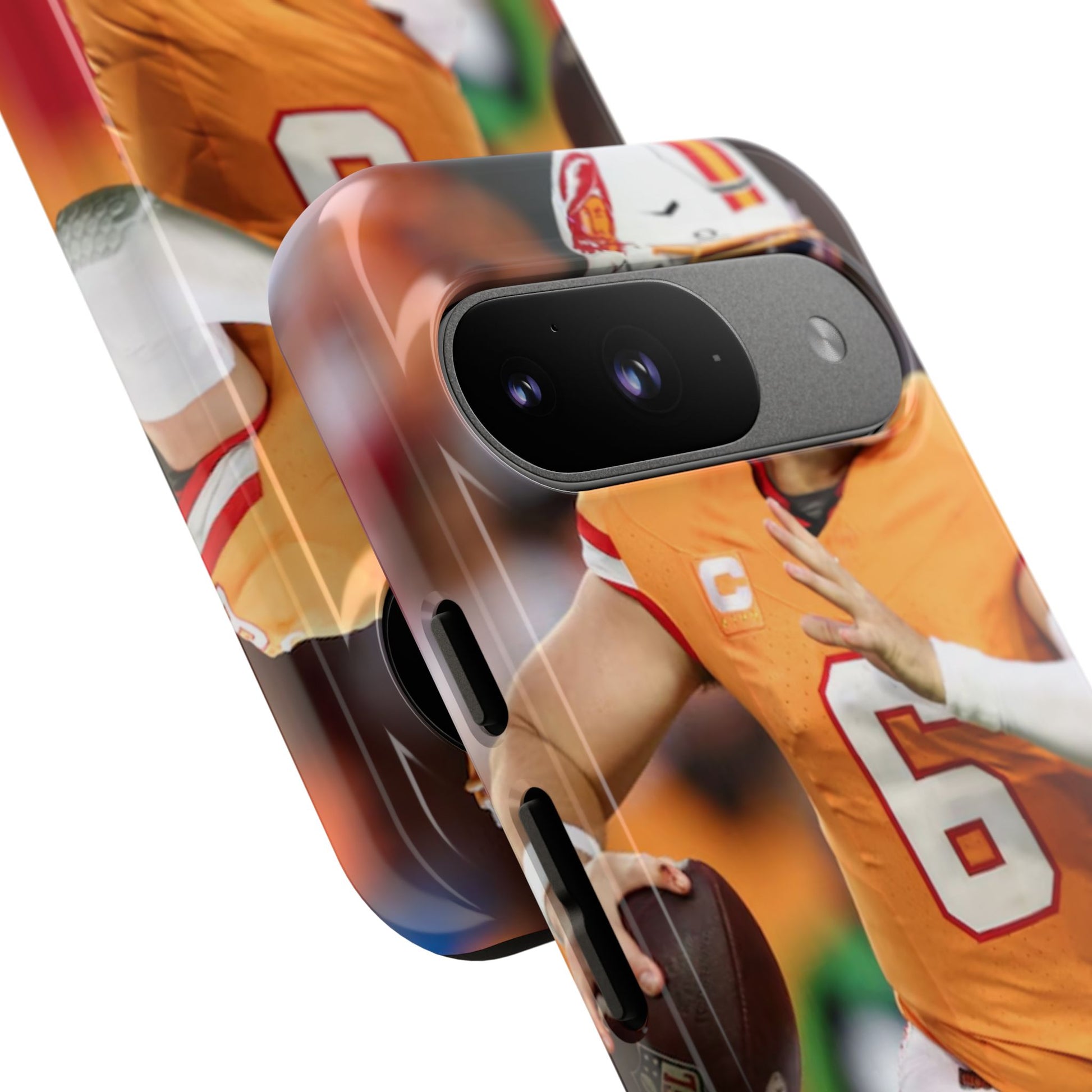 Tampa Bay Buccaneers Baker Mayfield Football Tough Cases for iPhones, Samsung, and Pixel