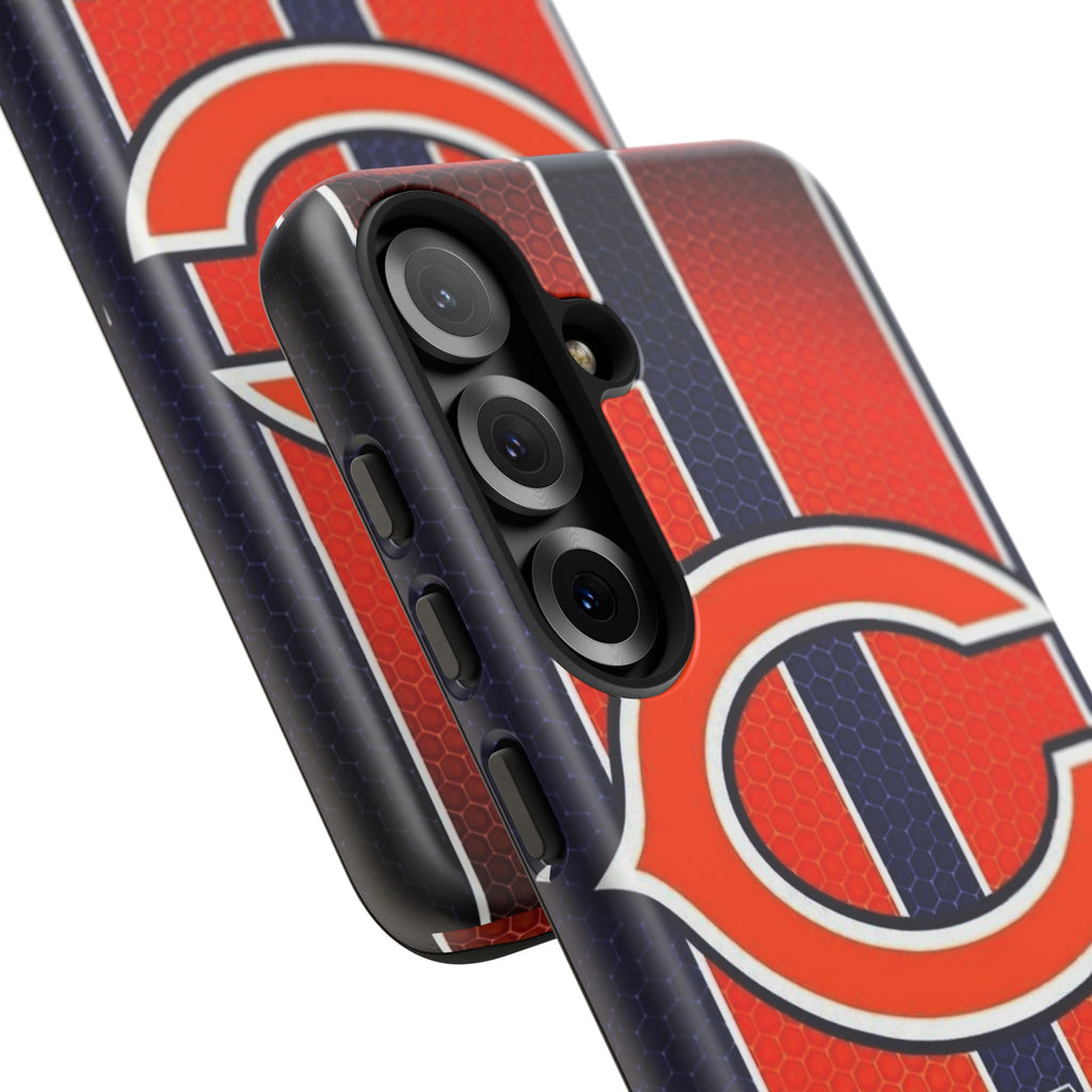 Chicago Bears Stripes Football Phone Case, Tough Cases for iPhones, Samsung, and Pixel