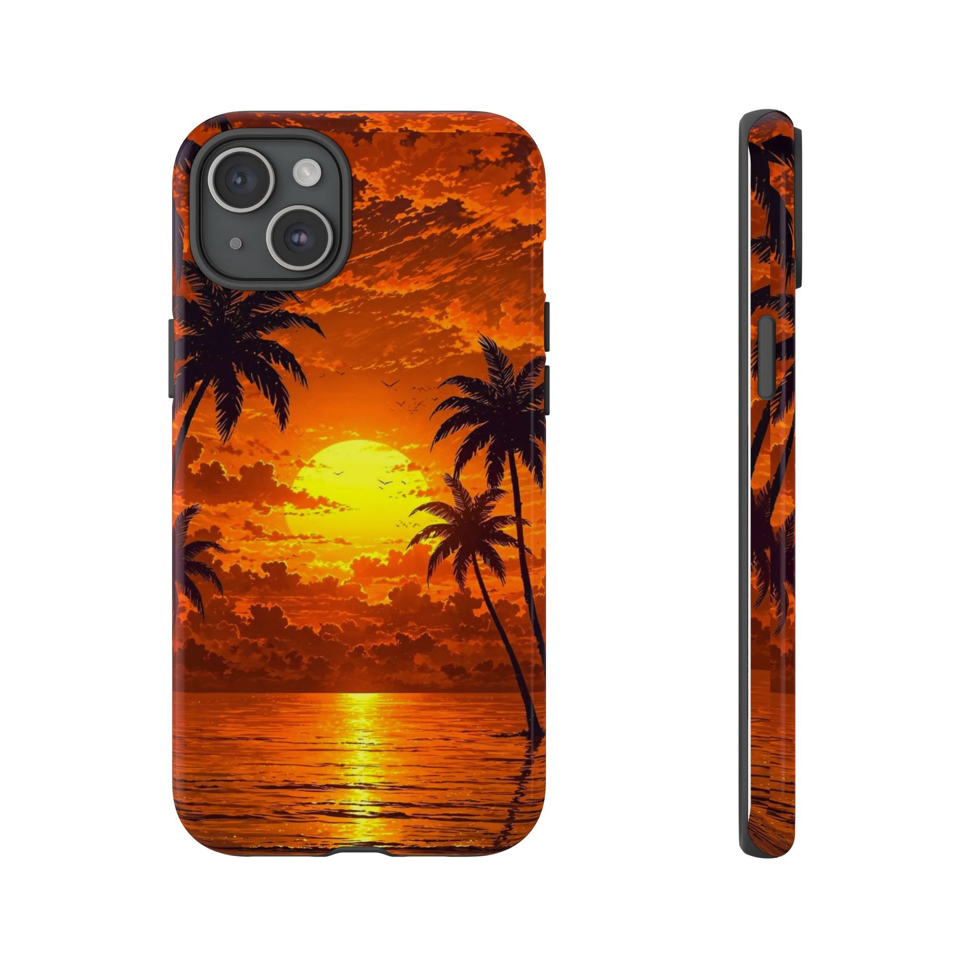 Beautiful Beach Sunset Tough Cases for iPhones, Samsung, and Pixel