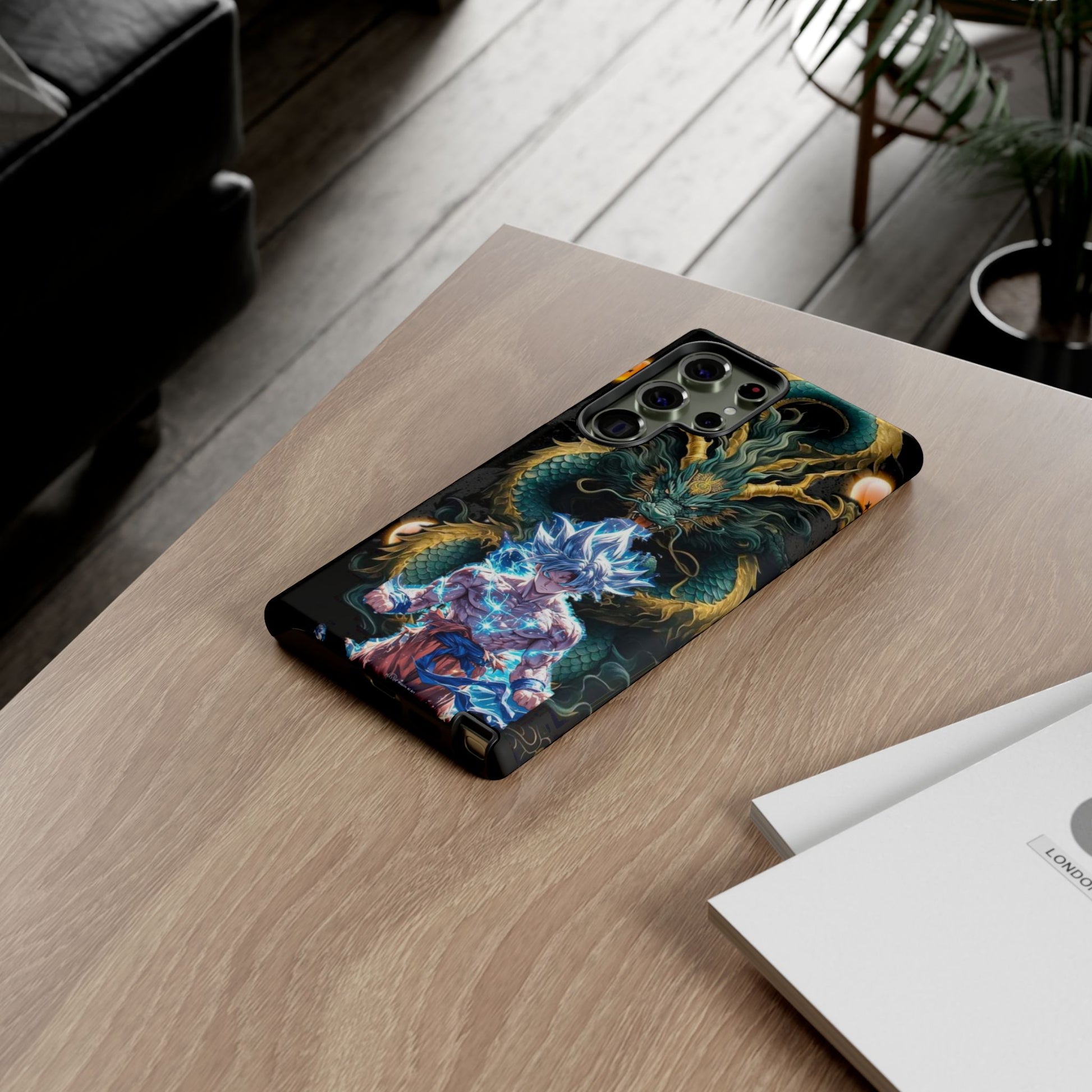 Anime Goku x Shenron Dragonball Z Tough Cases for iPhones, Samsung, and Pixel