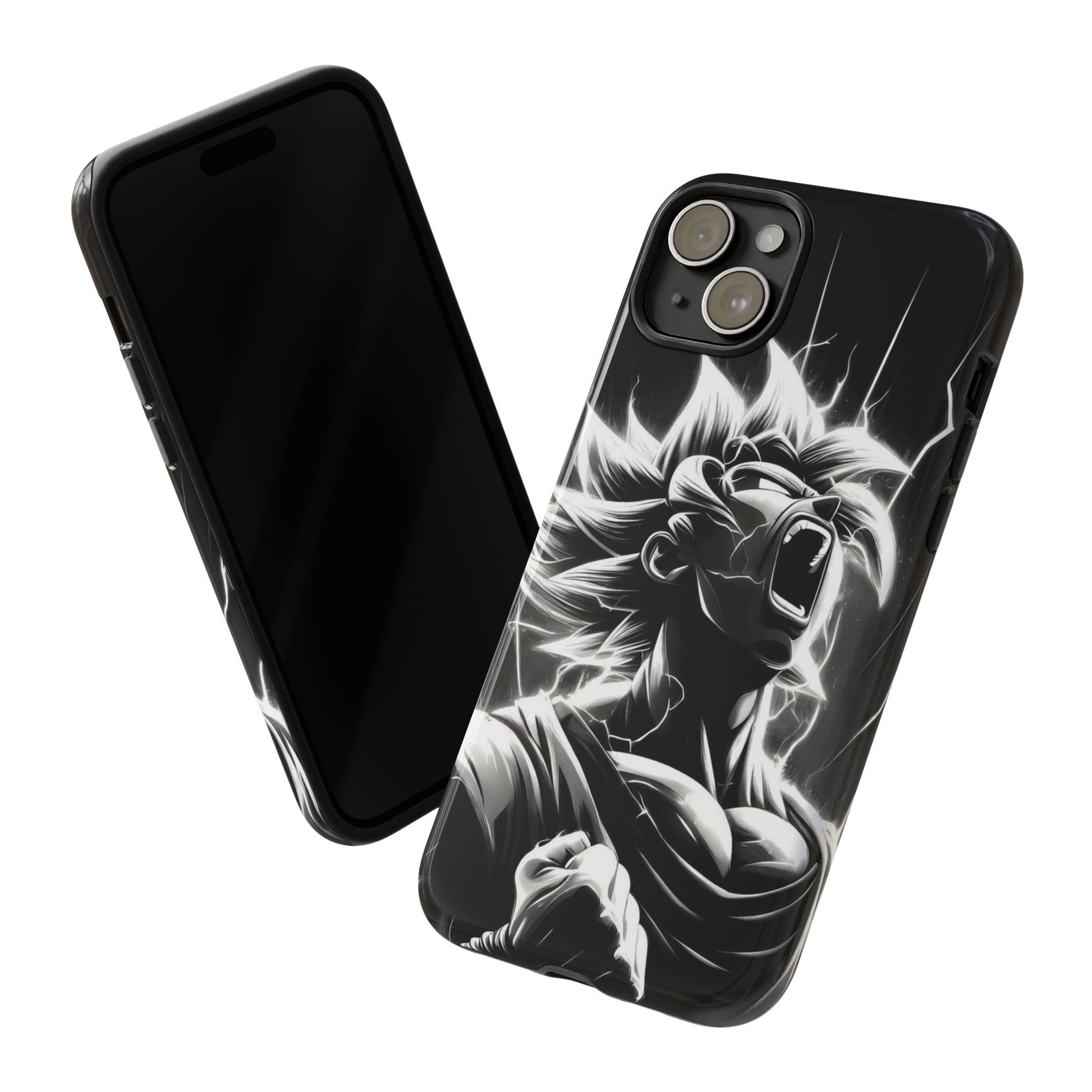 Anime Saiyan Rage Dragon ball Z Tough Cases for iPhones, Samsung, and Pixel